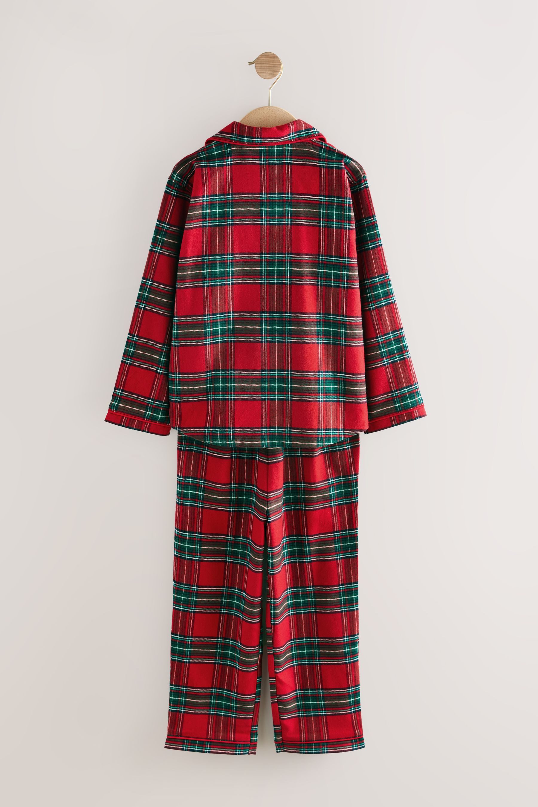 Next Pyjama Single Weihnachtsschlafanzug mit Knopfleiste günstig online kaufen