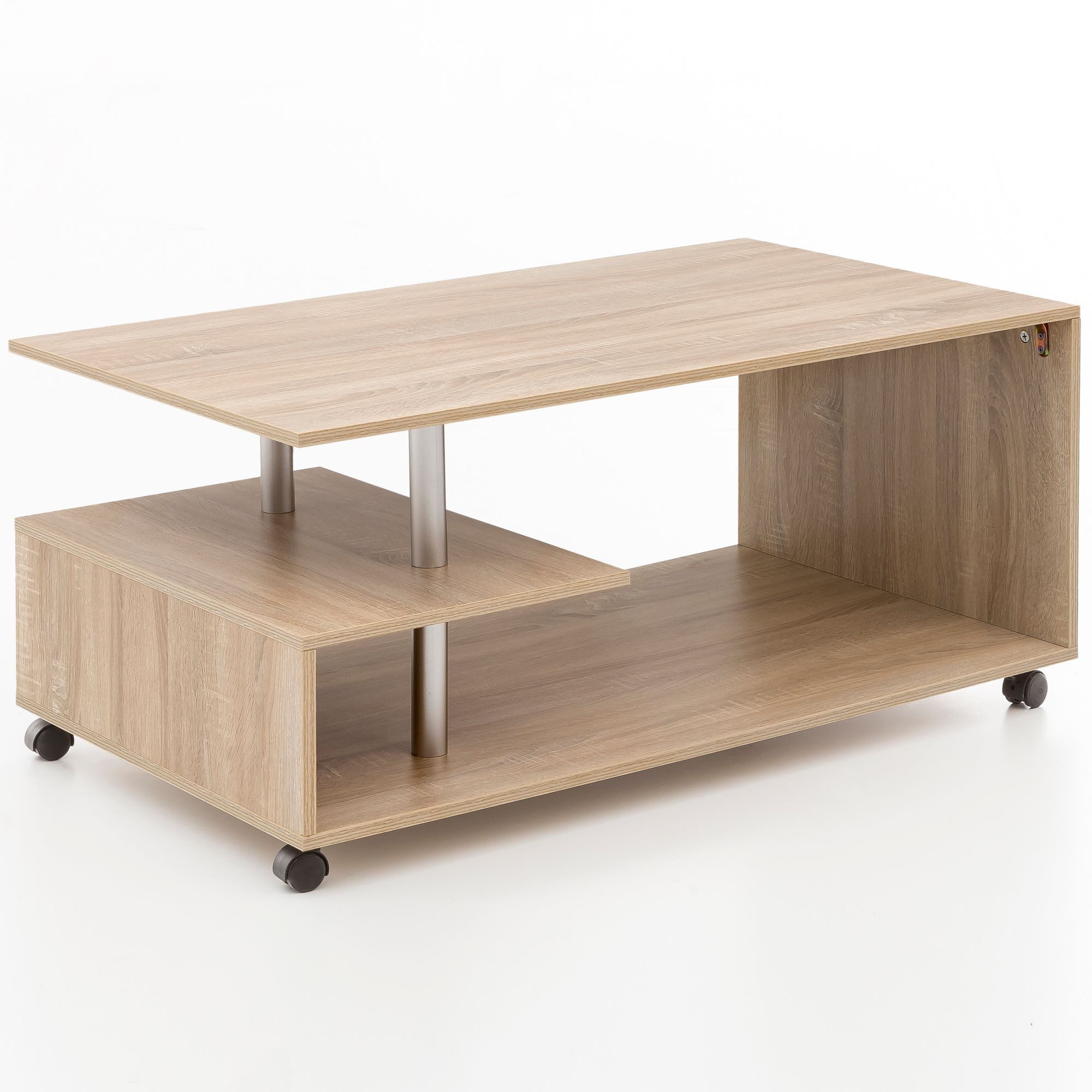 FINEBUY Couchtisch SuVa13575_1 (105x48,5x60cm, Sofatisch Sonoma günstig online kaufen