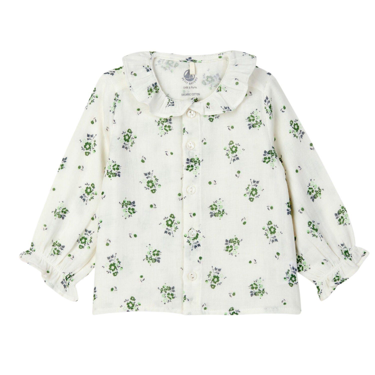 Rüschenbluse Petit Bateau Bluse mit Rüschen