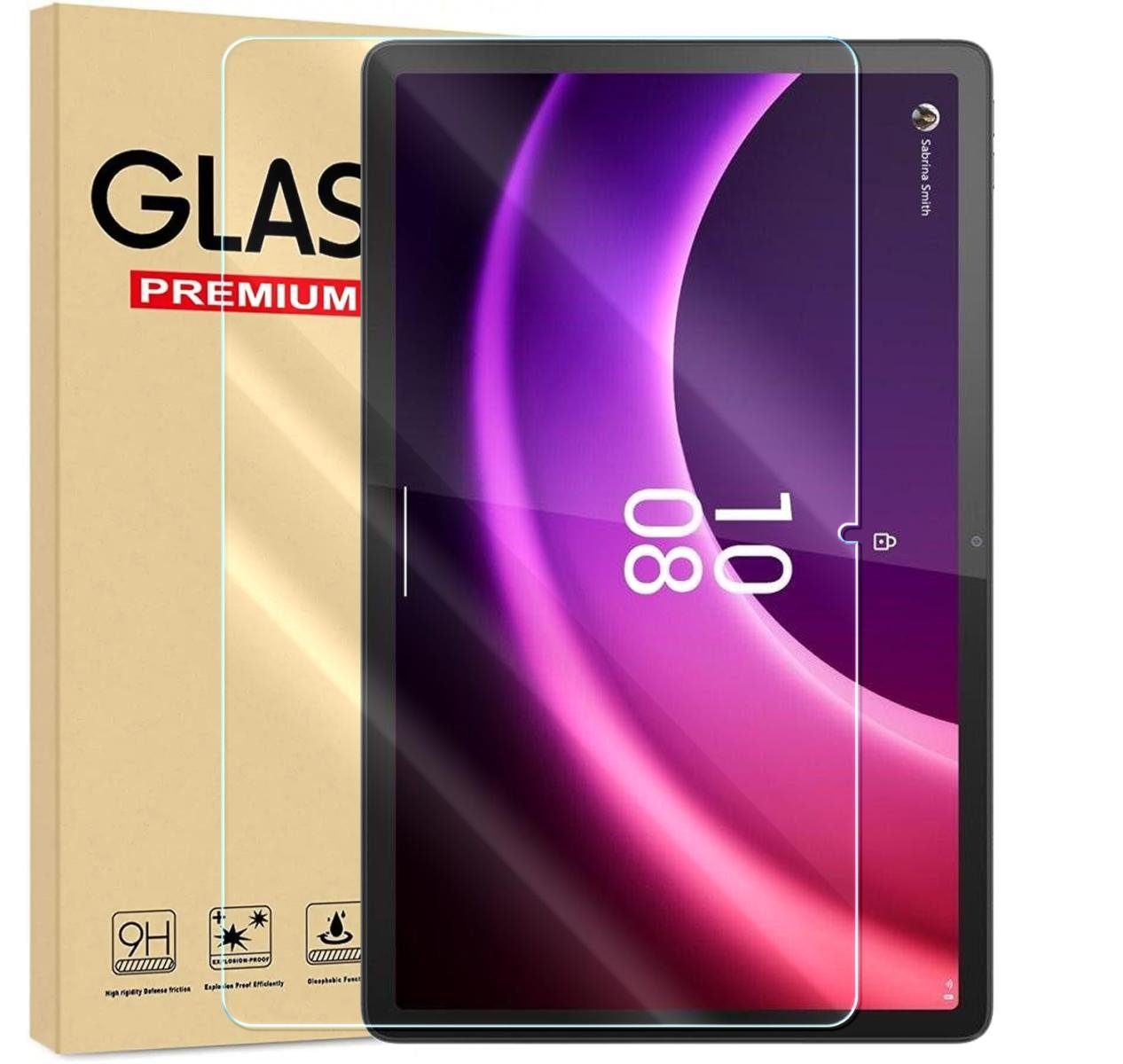 Numerva Schutzfolie Panzer Folie Echt Glas für Lenovo P11 (2Gen), (Schutzfolie, 1x Schutzfolie 2x Reinigungstücher), Tablet Display Schutzglas Folie Echt Glas Folie 9H