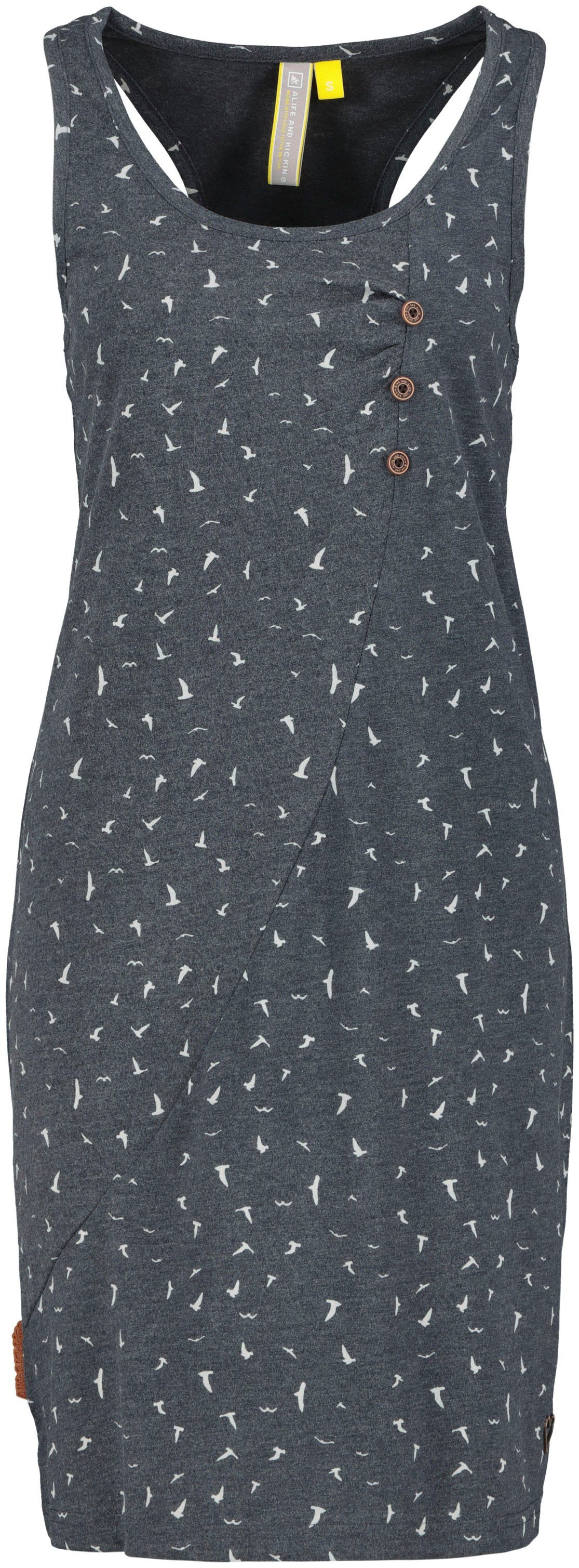 Alife & Kickin Jerseykleid süßes CamyAK Trägerkleid Alloverprint in Wickelkleid-Optik mit