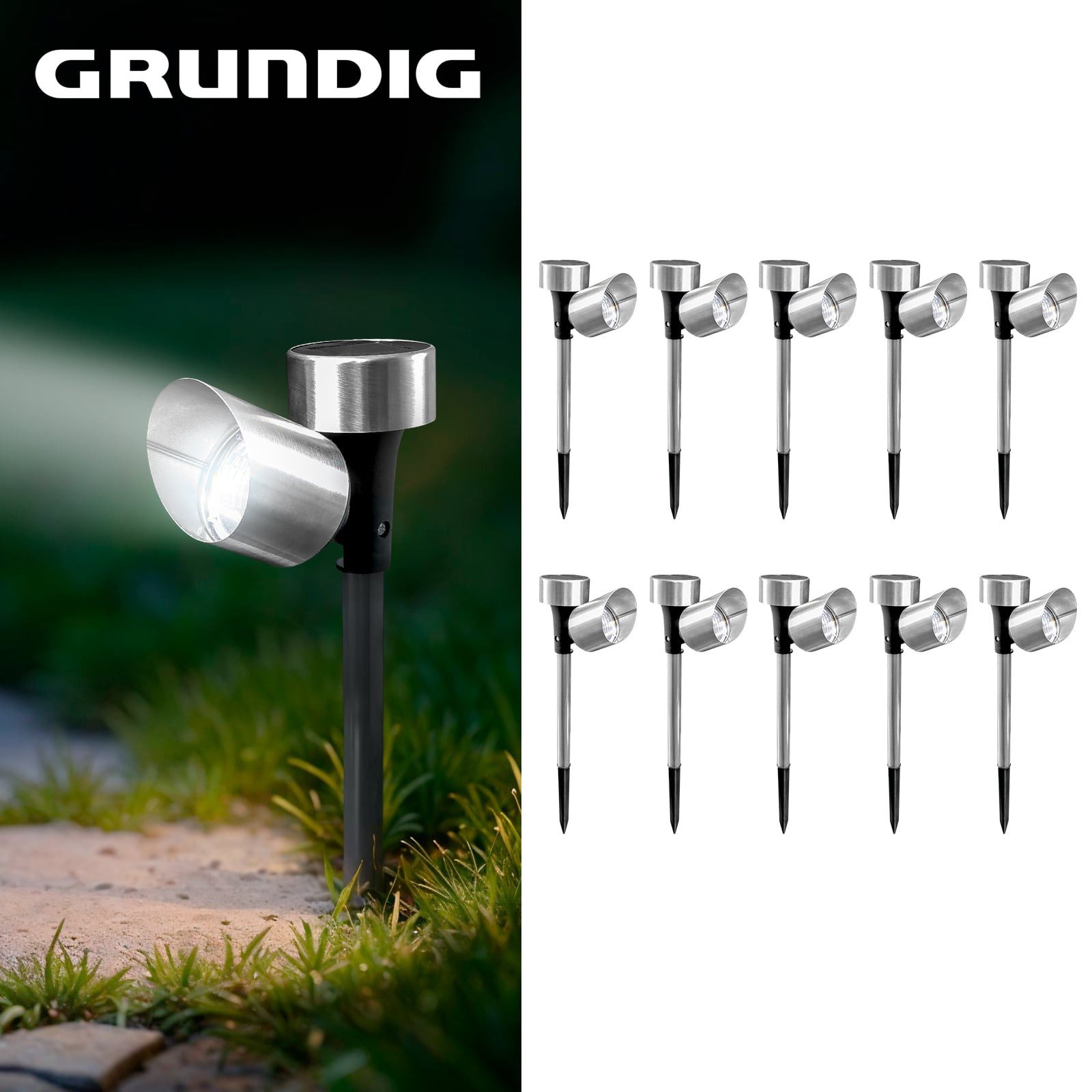 LED Gartenleuchte Solarstrahler
