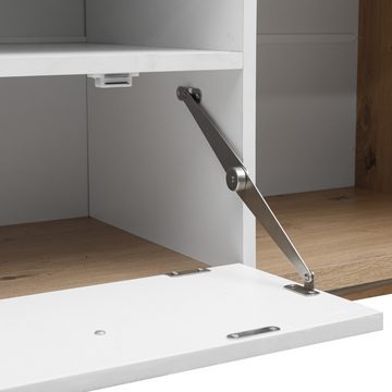 IDEASY TV-Schrank Weißer TV-Schrank, 178*35*48 cm, geschlossener Boden, staubdicht und leicht zu reinigen, MDF, Flügeltür