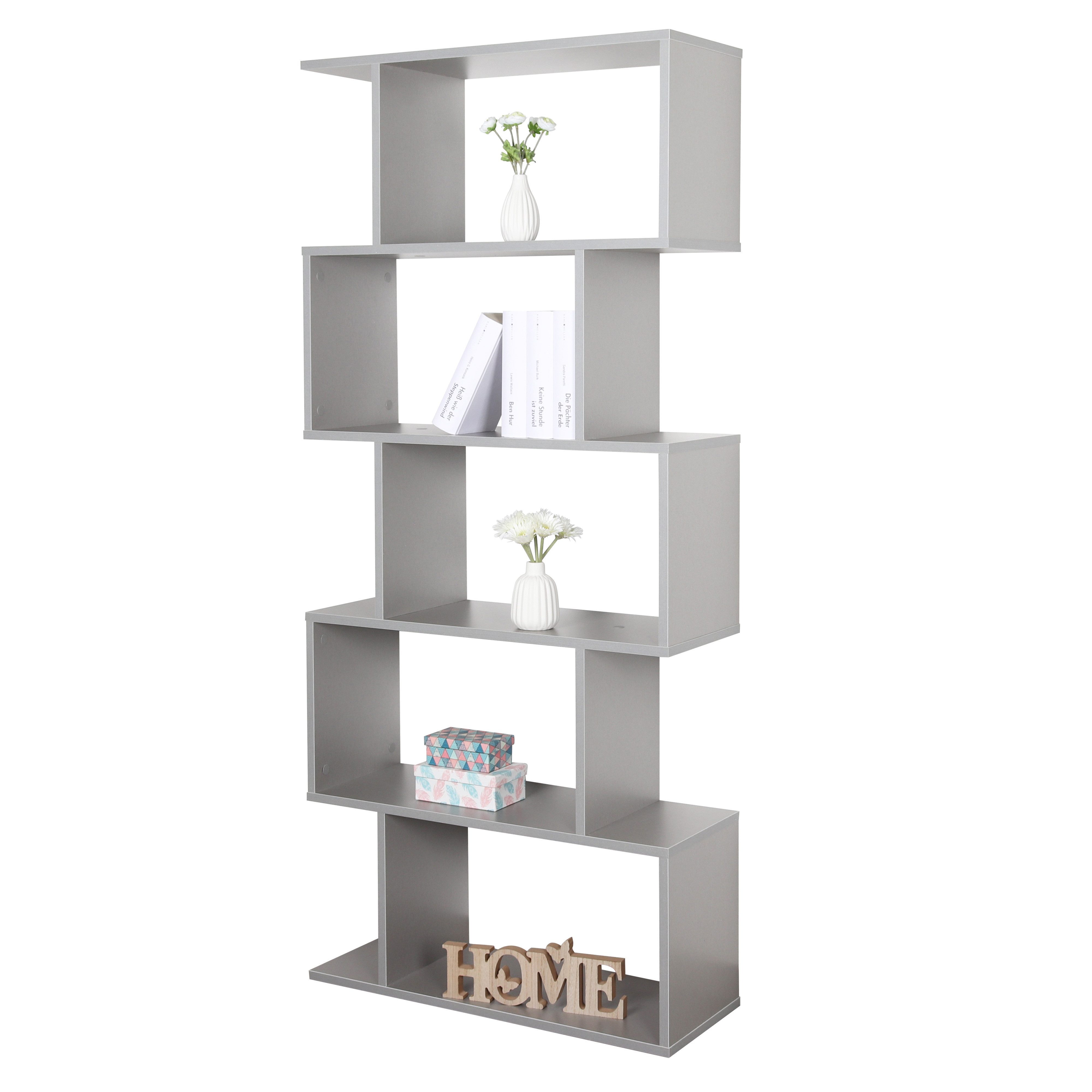 RICOO Standregal WM073-PL, 1-tlg., hohes stehendes Regal schmal, Raumteiler Bücherregal Wohnzimmer