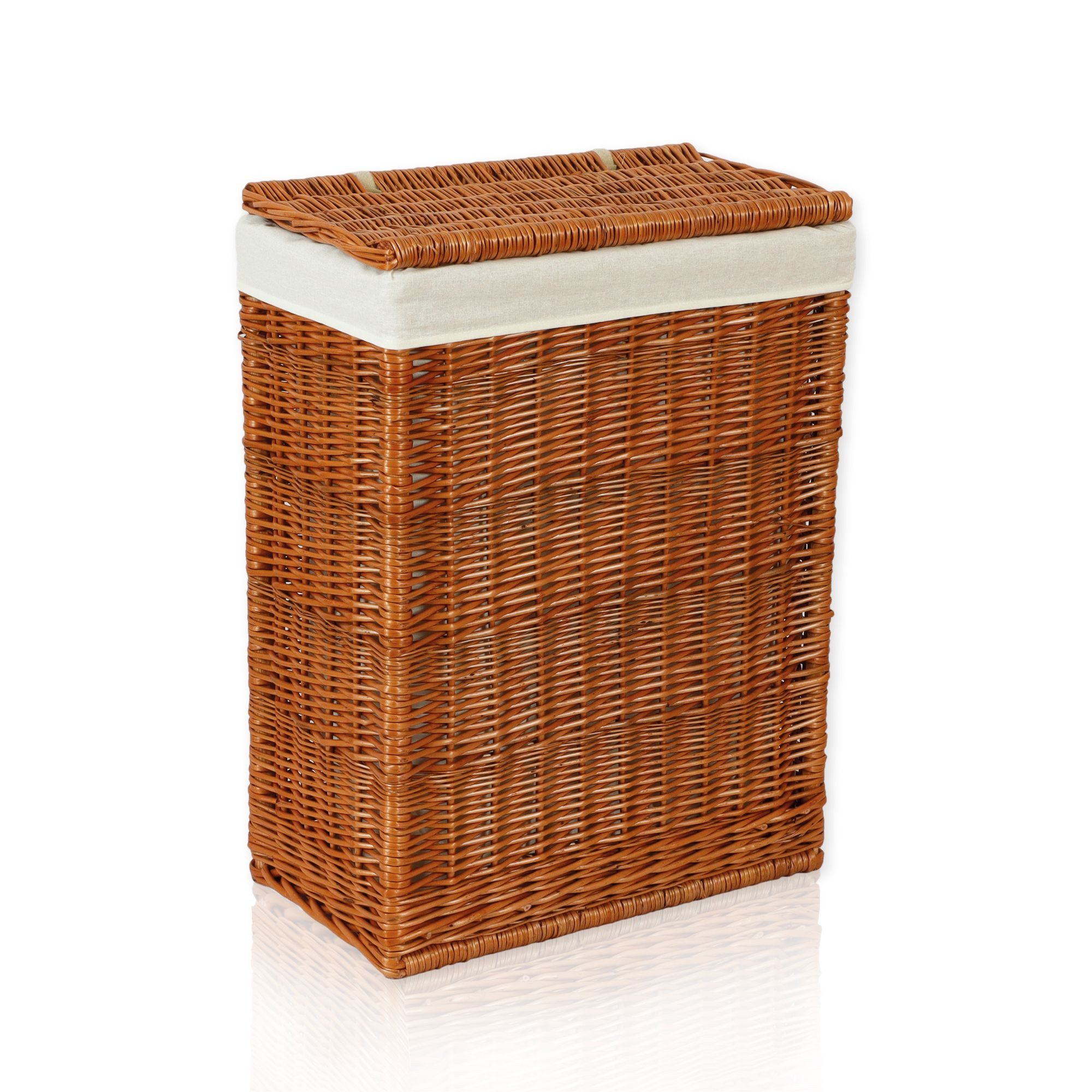Lycce Wäschekorb Wäschekorb aus Weide geflochten mit Deckel Wäschesammler W günstig online kaufen