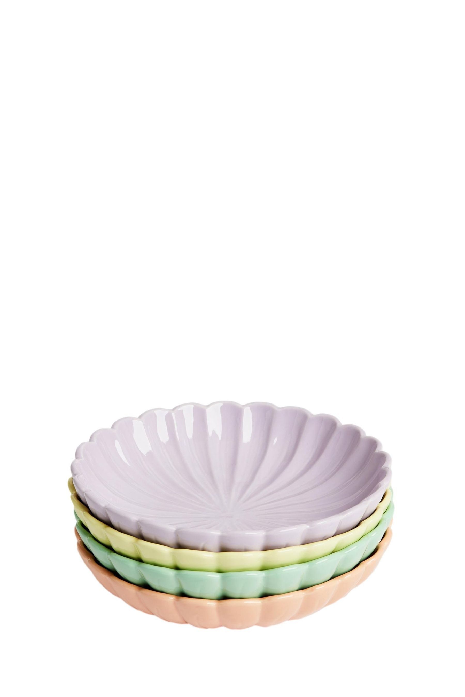 Pastateller Pastaschüsseln Blume, 4er-Set