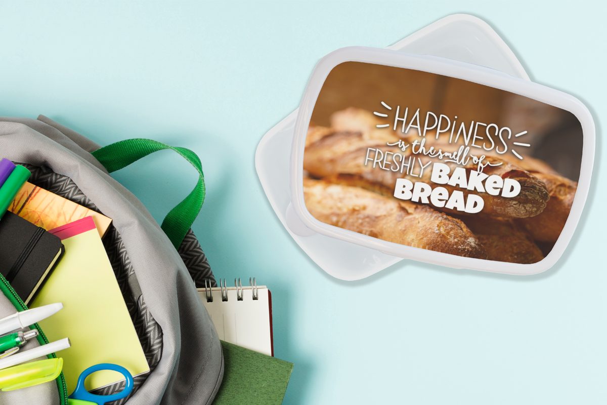 für Erwachsene, der von MuchoWow und Duft weiß Lunchbox - ist Brotbox für Mädchen frisch Kinder Sprichwörter - Brotdose, Jungs (2-tlg), Kunststoff, gebackenem, 'Glück Zitate und