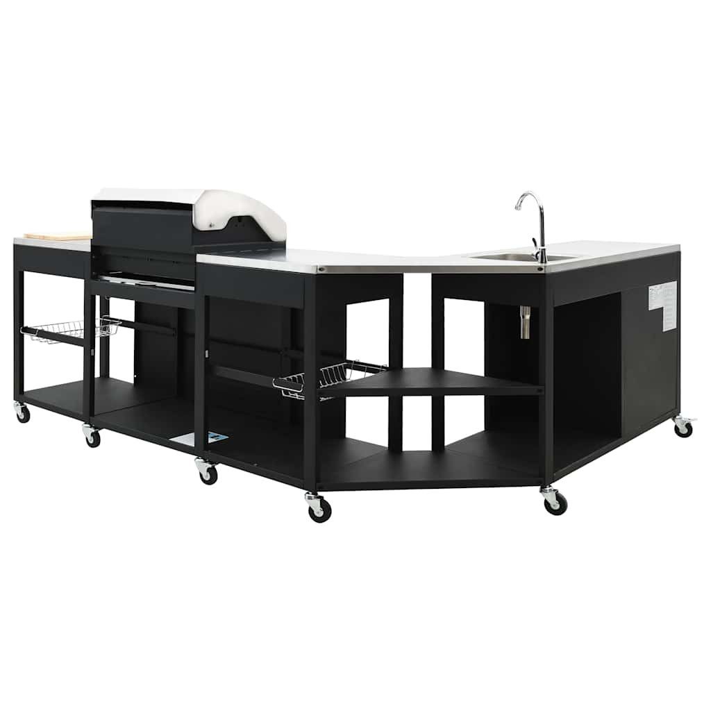 vidaXL Gasgrill, Gasgrill-Set 4+1 HOEK DE & AT Modell