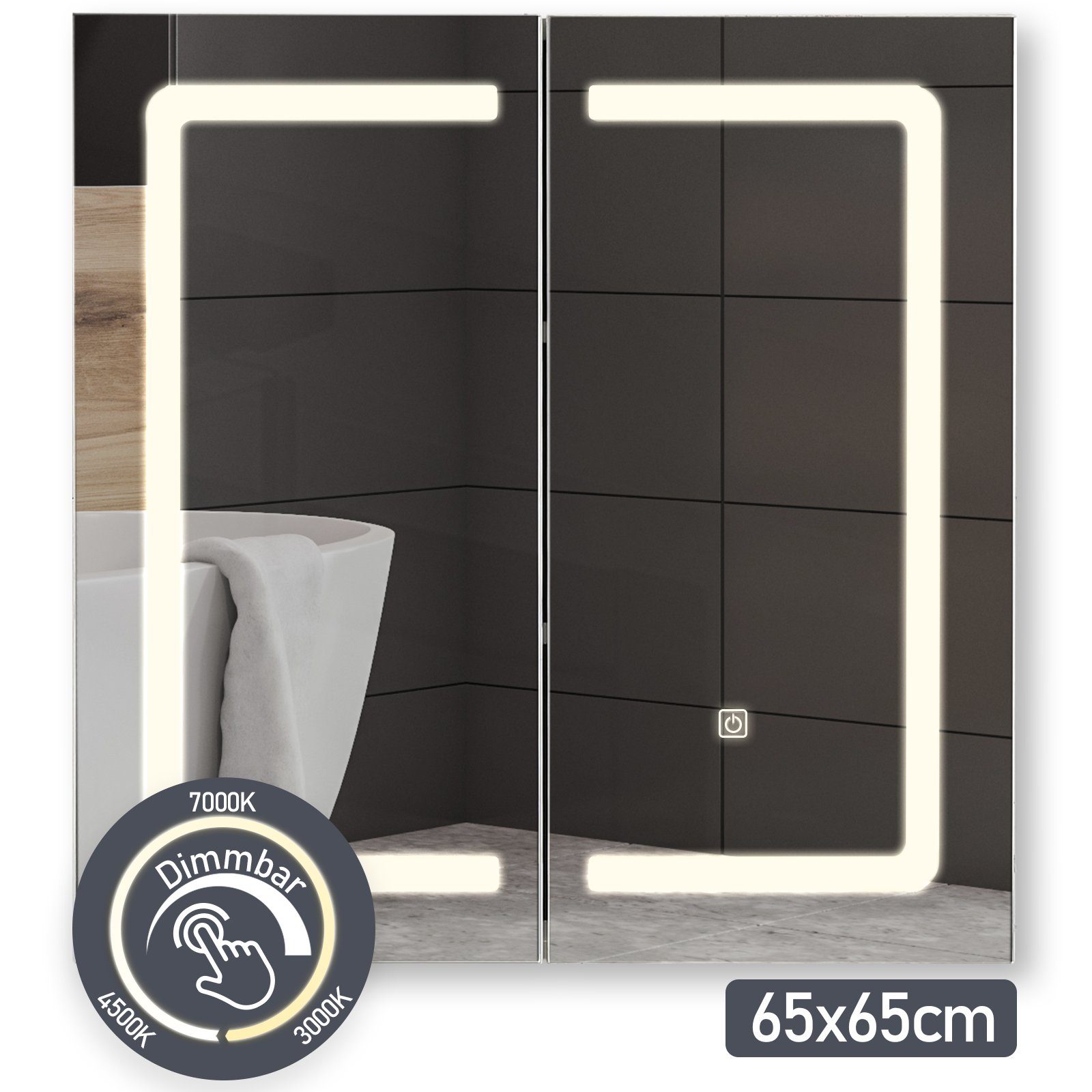 Aquamarin Spiegelschrank Aquamarin® Spiegelschrank mit LED günstig online kaufen