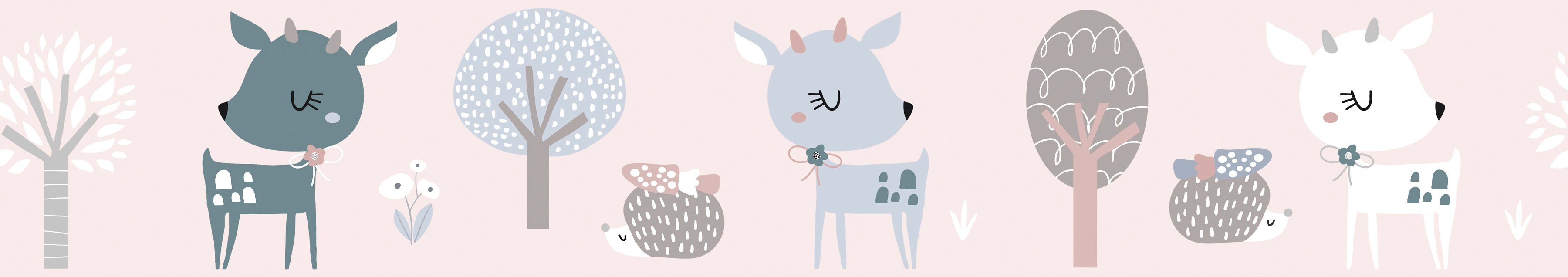 Marburg Kindertapete, Motiv, Wald, matt, (1 St), Tiere, moderne Tapete für Wohnzimmer Schlafzimmer Küche