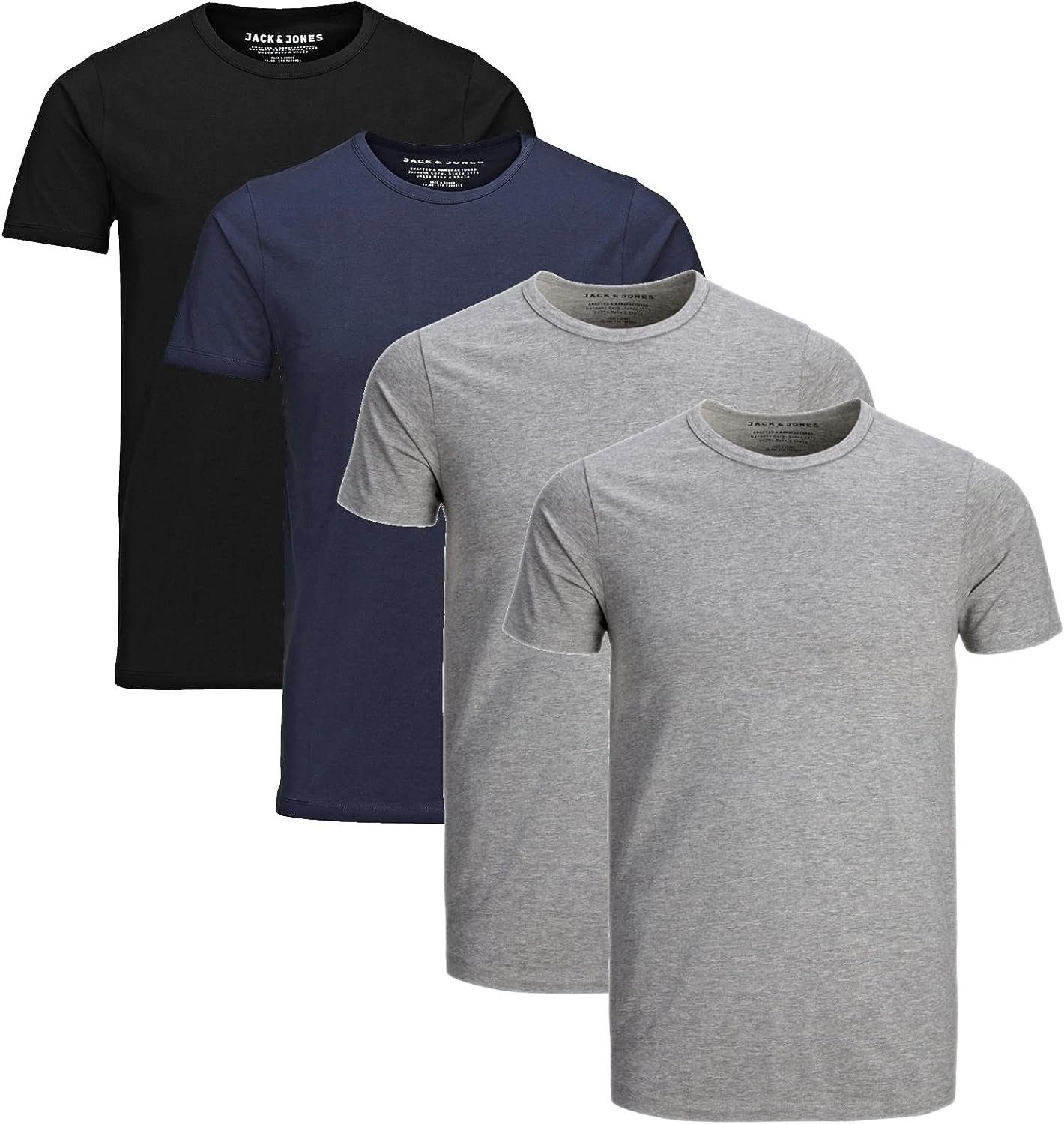 Jack & Jones T-Shirt (Sparset, 4er-Pack) Basic, Shirts, Rundhals 4er Mix 10 | T-Shirts