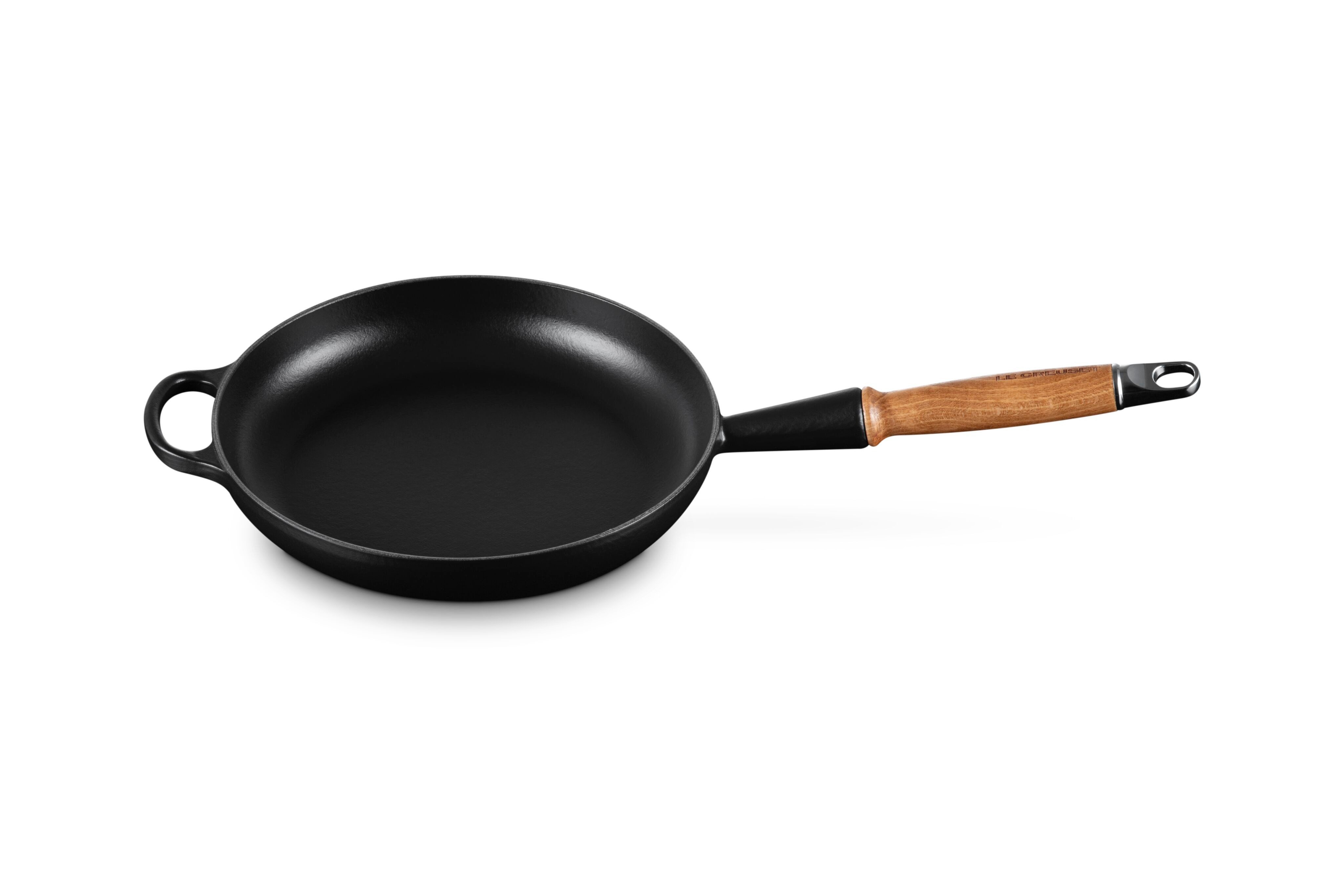 LE CREUSET Bratpfanne Signature Gusseisen mit Holzgriff