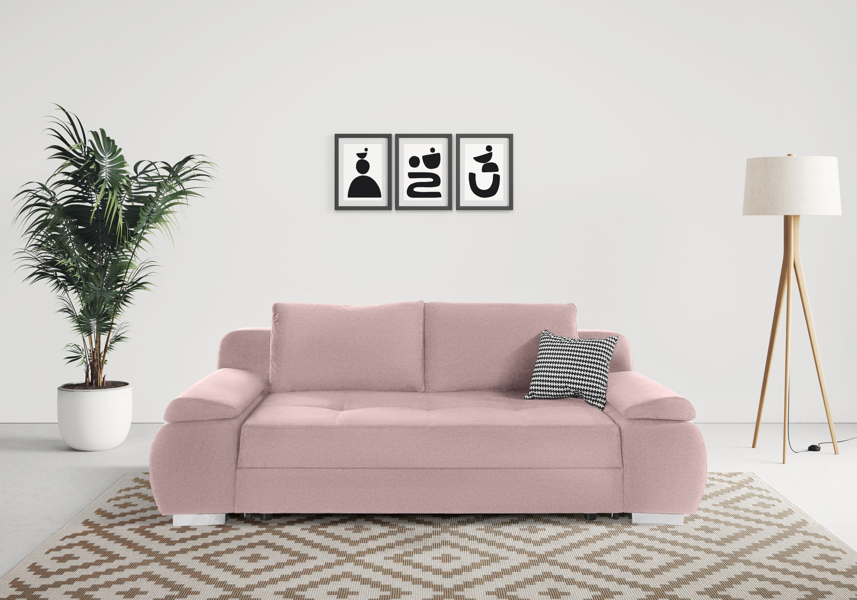 INOSIGN Schlafsofa Pumo, mit Boxspring-Aufbau, Bettfunktion günstig online kaufen