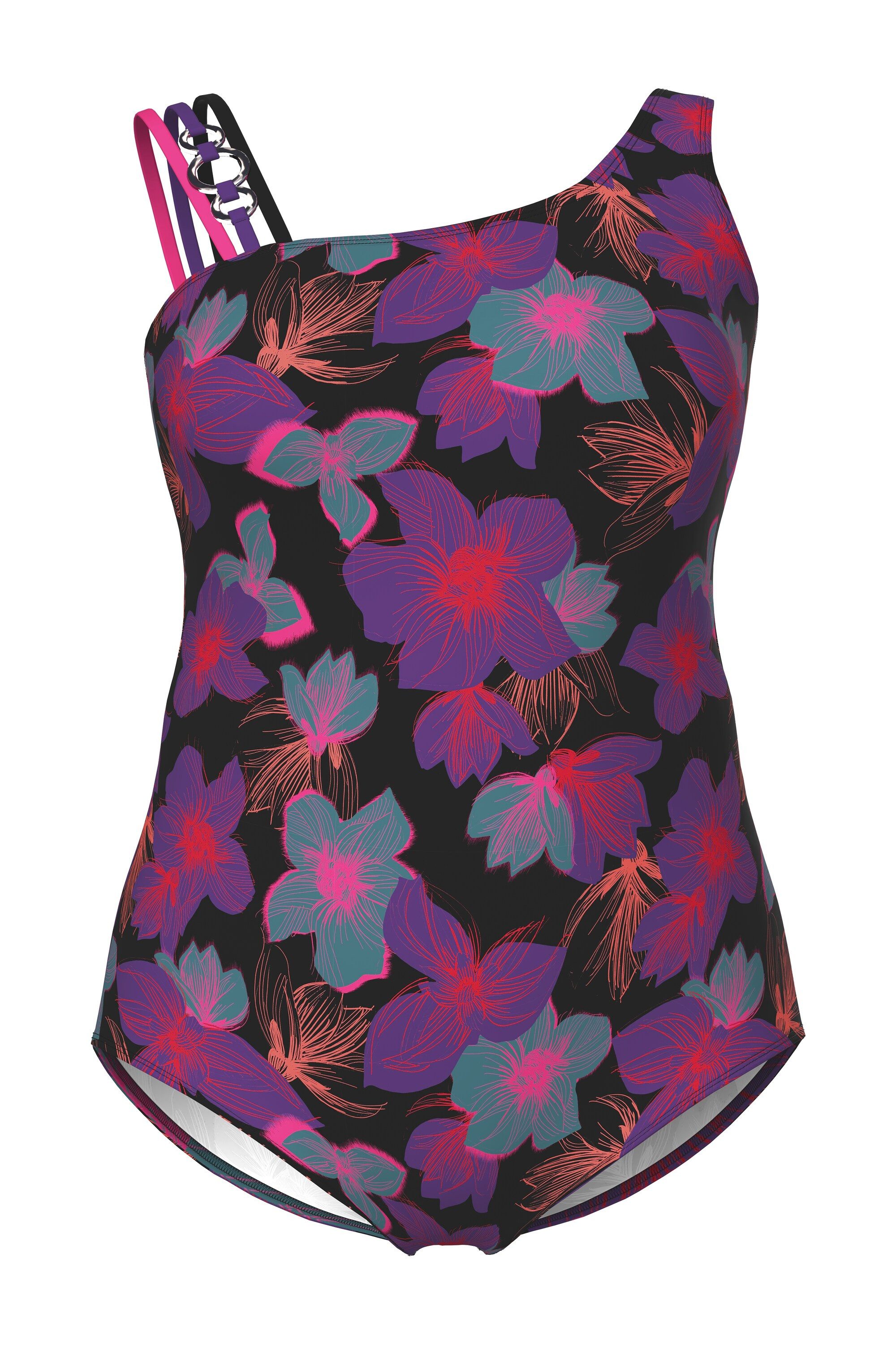 Ulla Popken Badeanzug Badeanzug Blüten Softcups günstig online kaufen