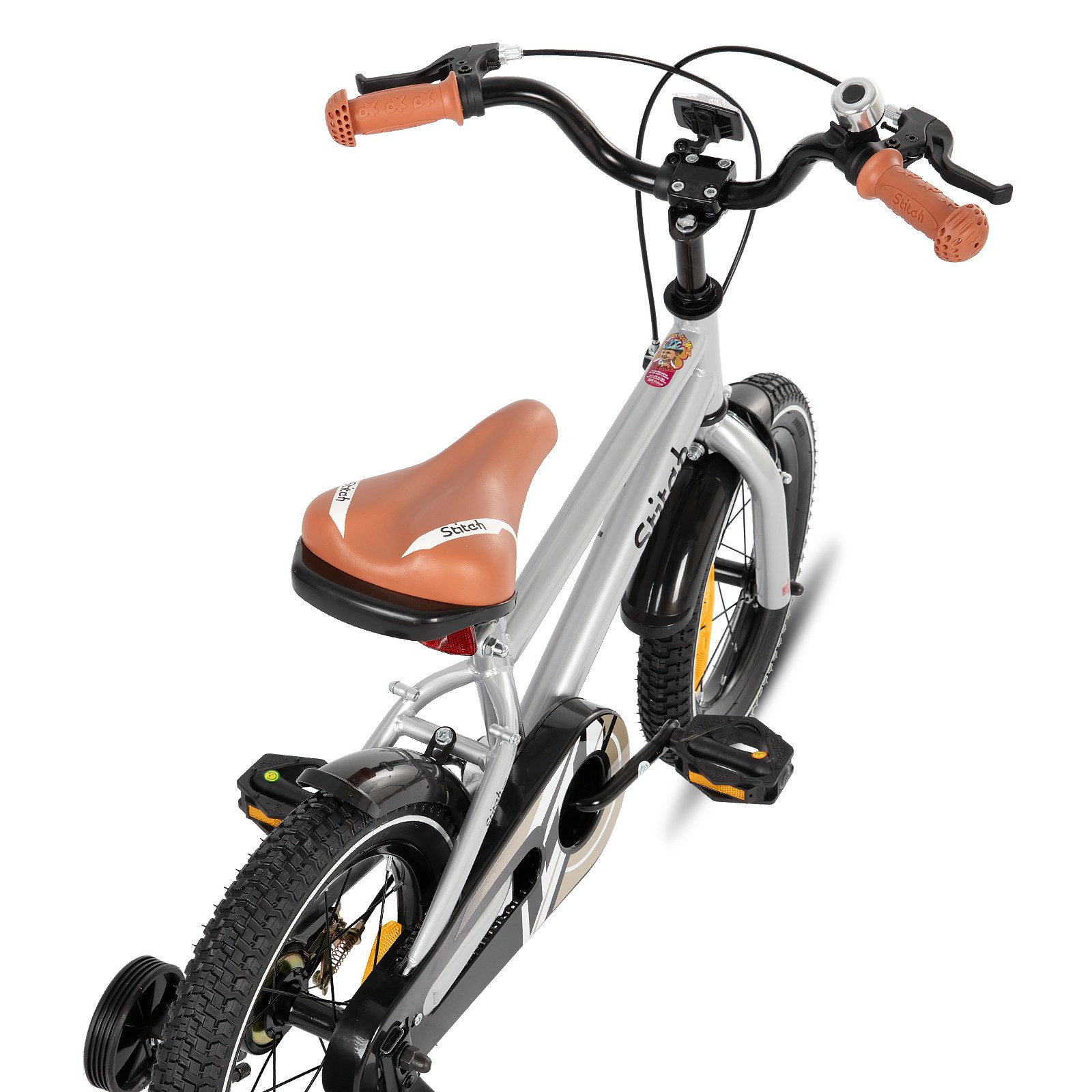 JOYSTAR Kinderfahrrad Totem 12/14/16/18/20 Zoll Kinderfahrrad für 2-11 jährige Jungen, mit Stützräder, Kotflügel, Front and rear dual brakes, Reflektorplatte