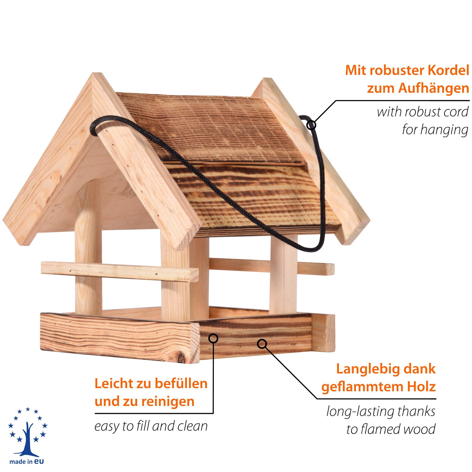 dobar Vogelhaus Vogelfutterhaus geflammt