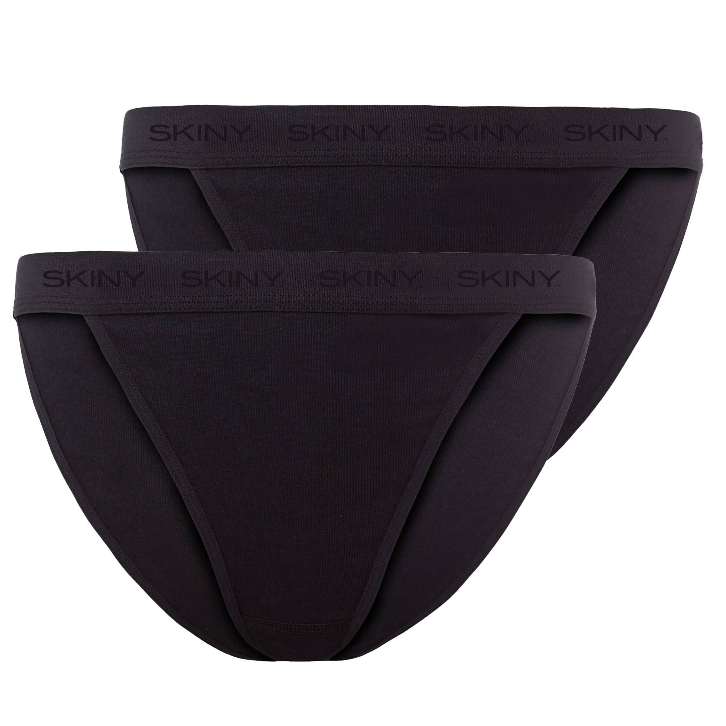 String Damen Tanga 2er Pack Cotton Rib