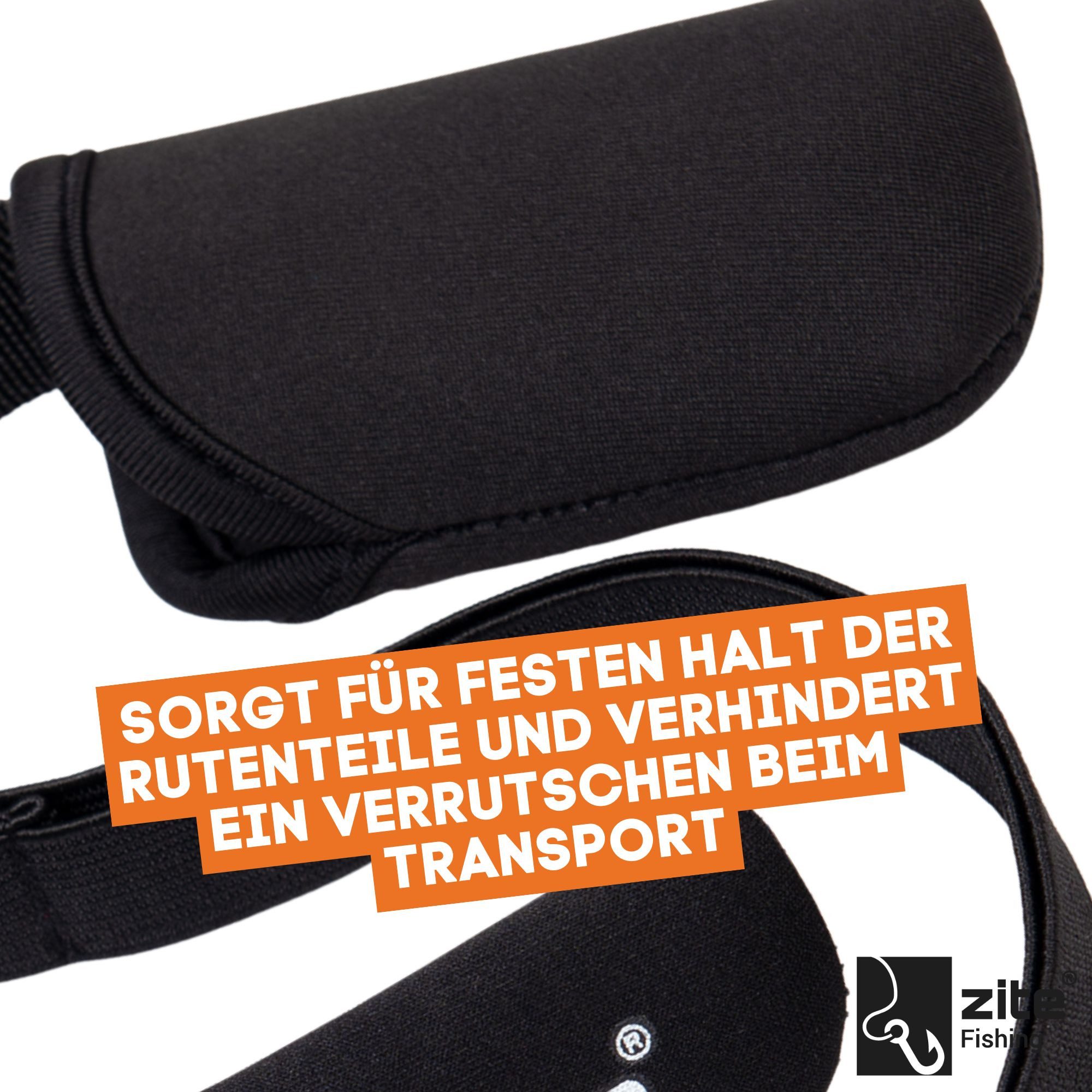Zite Angelrutentasche Rutenschutz 2er-Pack Verstellbar Neopren Schoner für Griff & Spitze