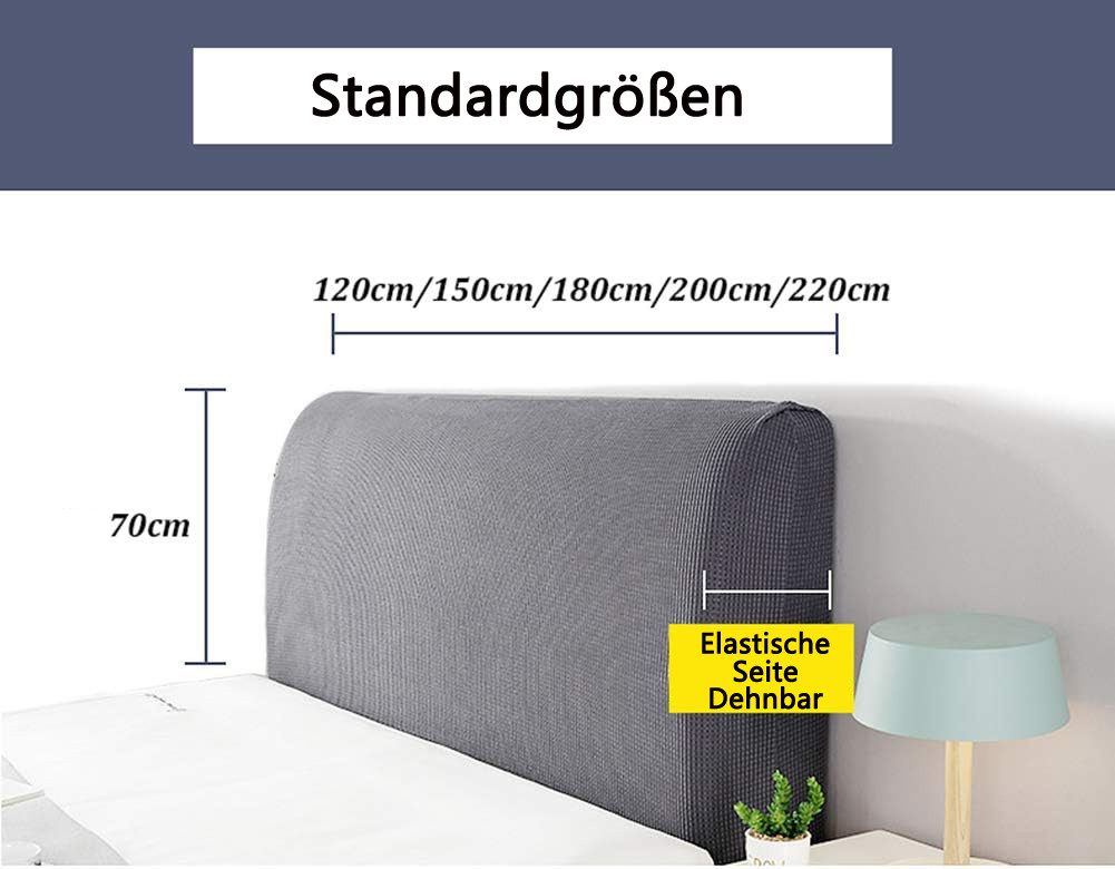 Zyronn Betthusse Bett Kopfteil Schonbezug, Staubdichte Schutzhülle für gepolsterte, Schlafzimmer Kopfteil, Luxus-Bett – Bild 5 von 5
