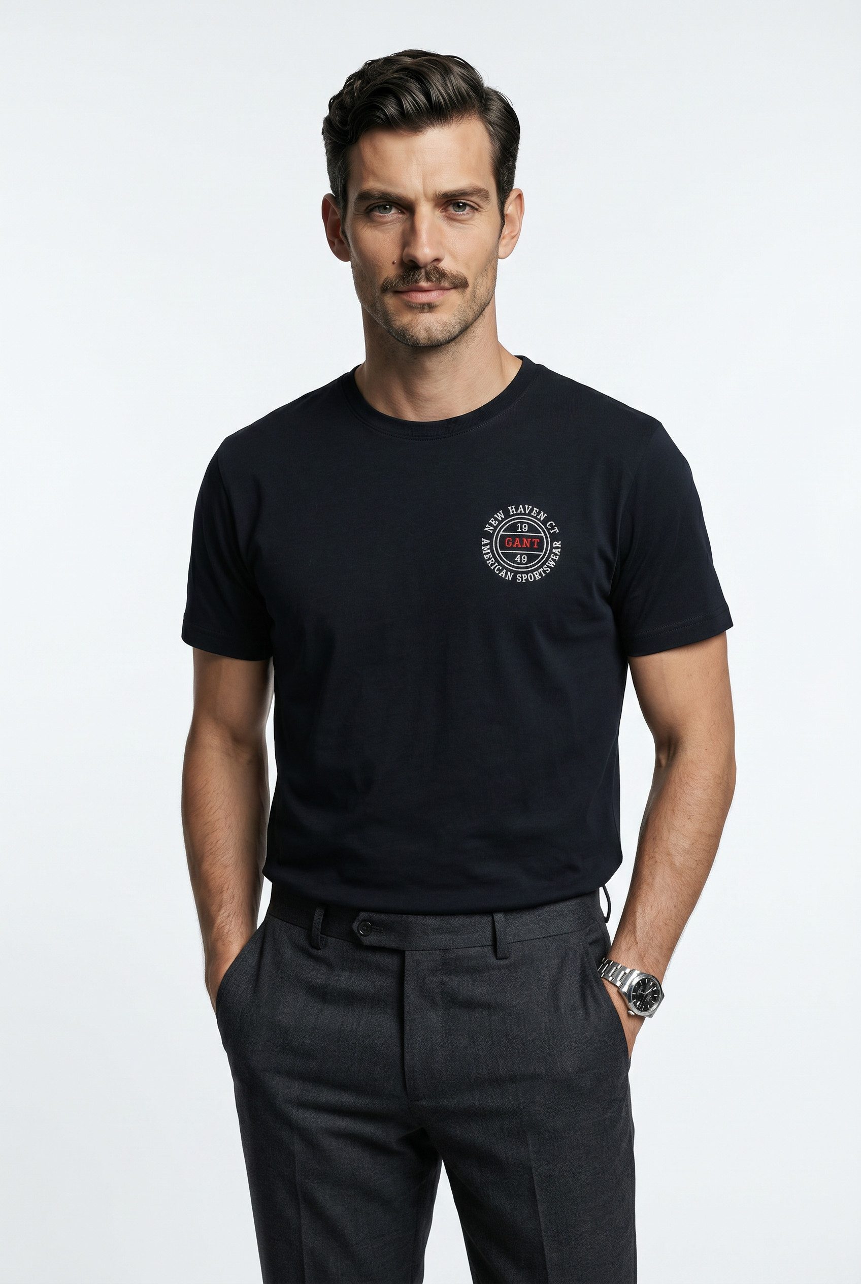 Gant T-Shirt GRAPHIC SHORT SLEEVE mit Print vorn, Rundhals