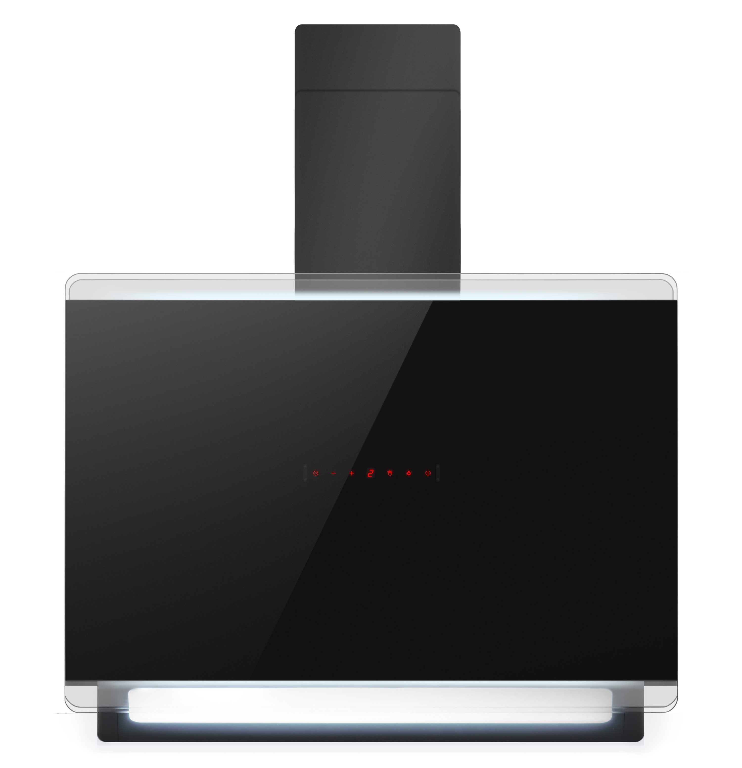 Amica Kaminhaube KHF 695 801 S KHF 695 801 S, Schwarz, stilvoll, flexibel – helles Licht, schnell sauber