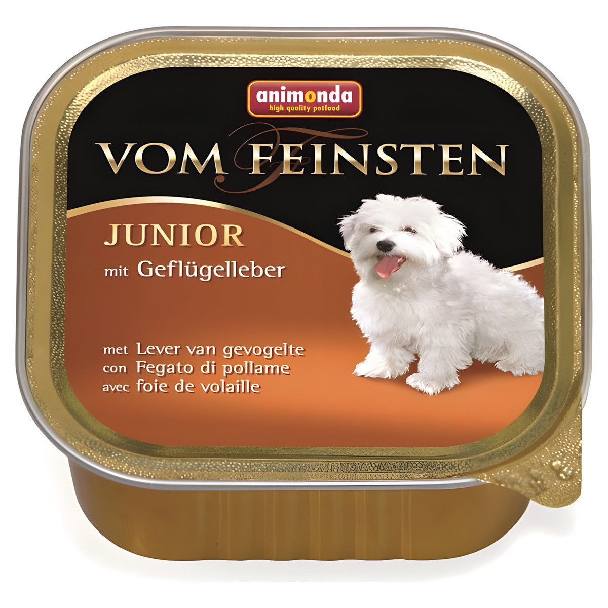 Animonda vom Feinsten Junior mit Geflügelleber 150 g - 22 Stück, Nassfutter für: Hund