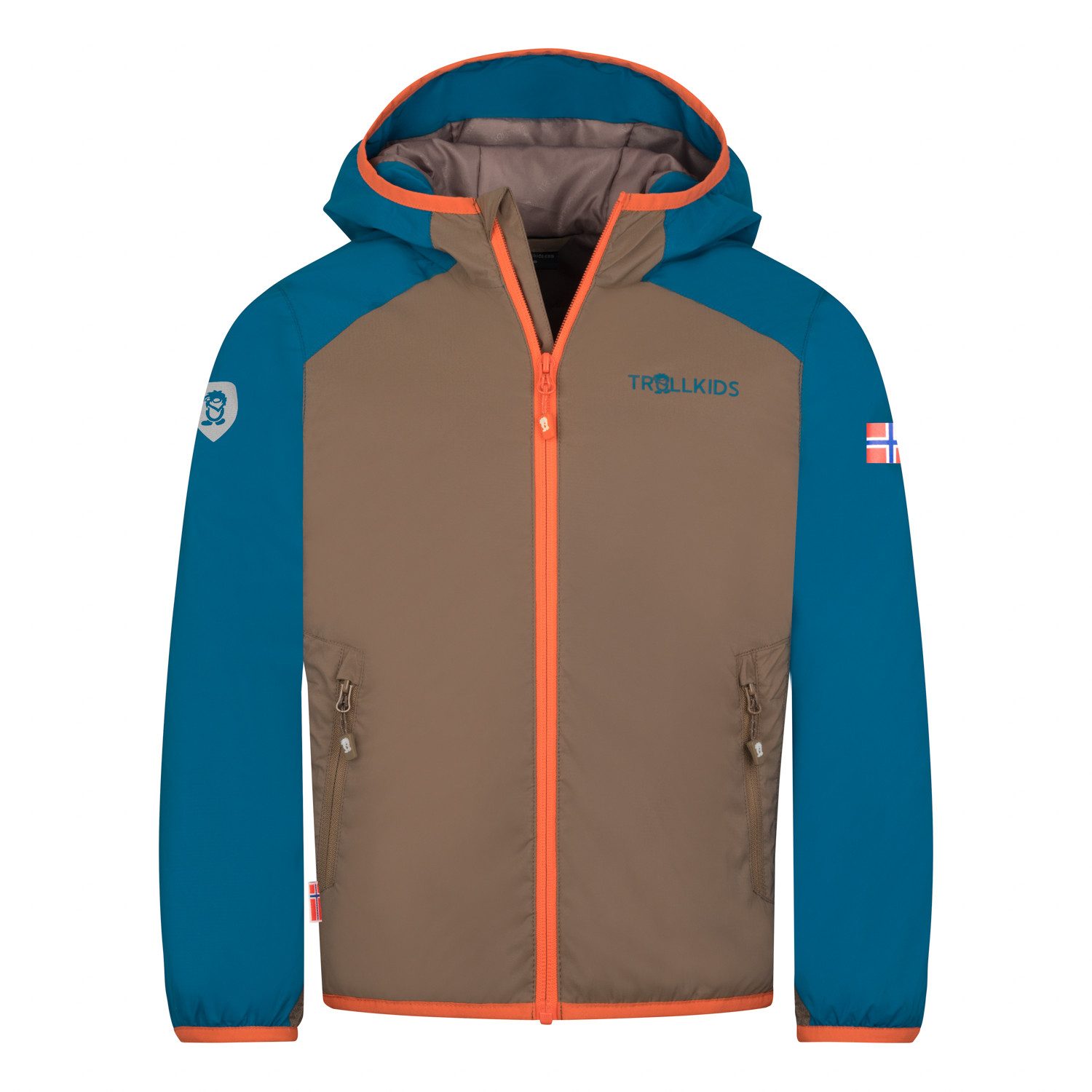 Mokkabraun/Arktikblau/Glühendes Orange