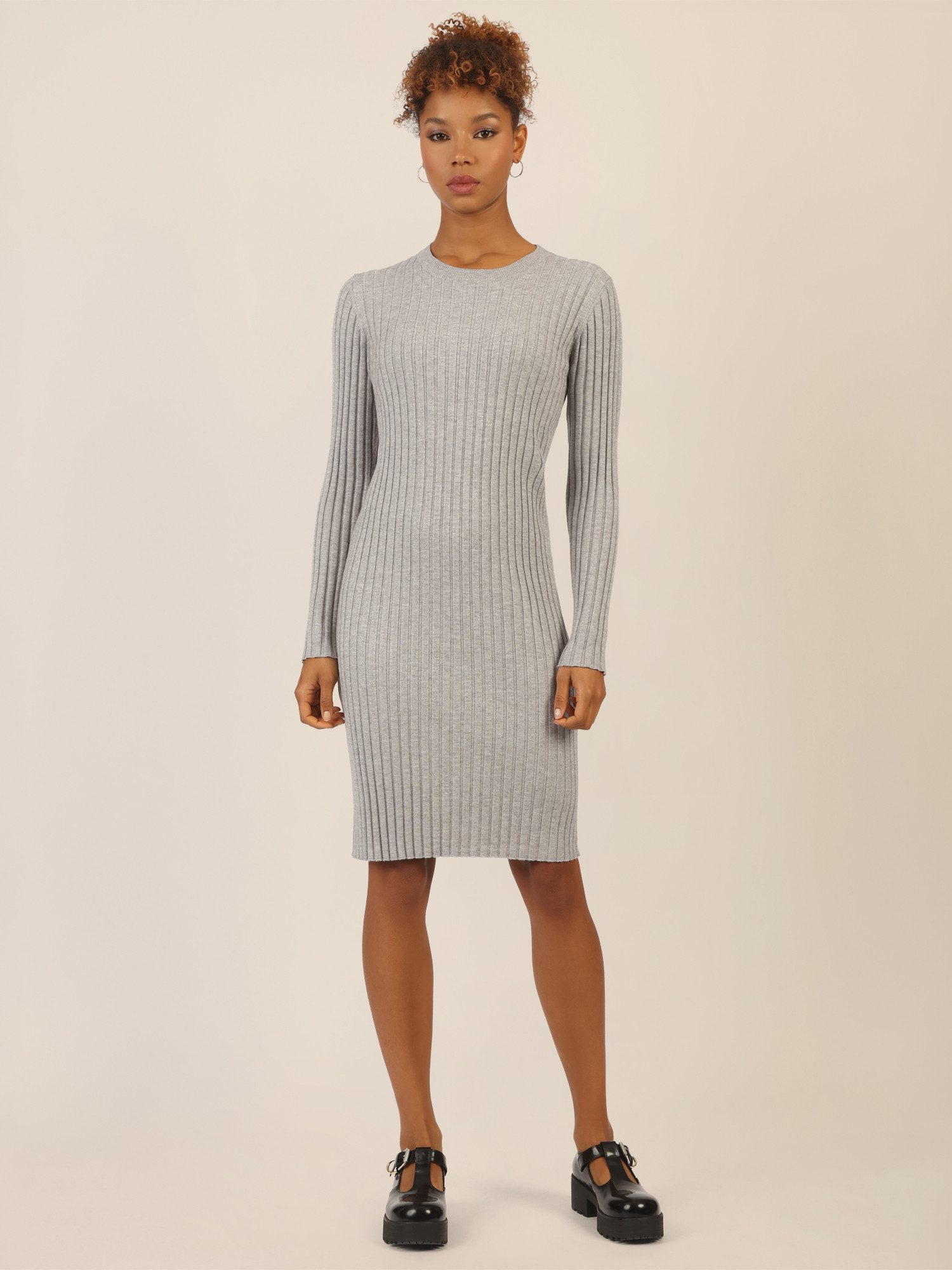 Apart Strickkleid aus Rippenstrickkleid und ärmellosem Pullunder günstig online kaufen