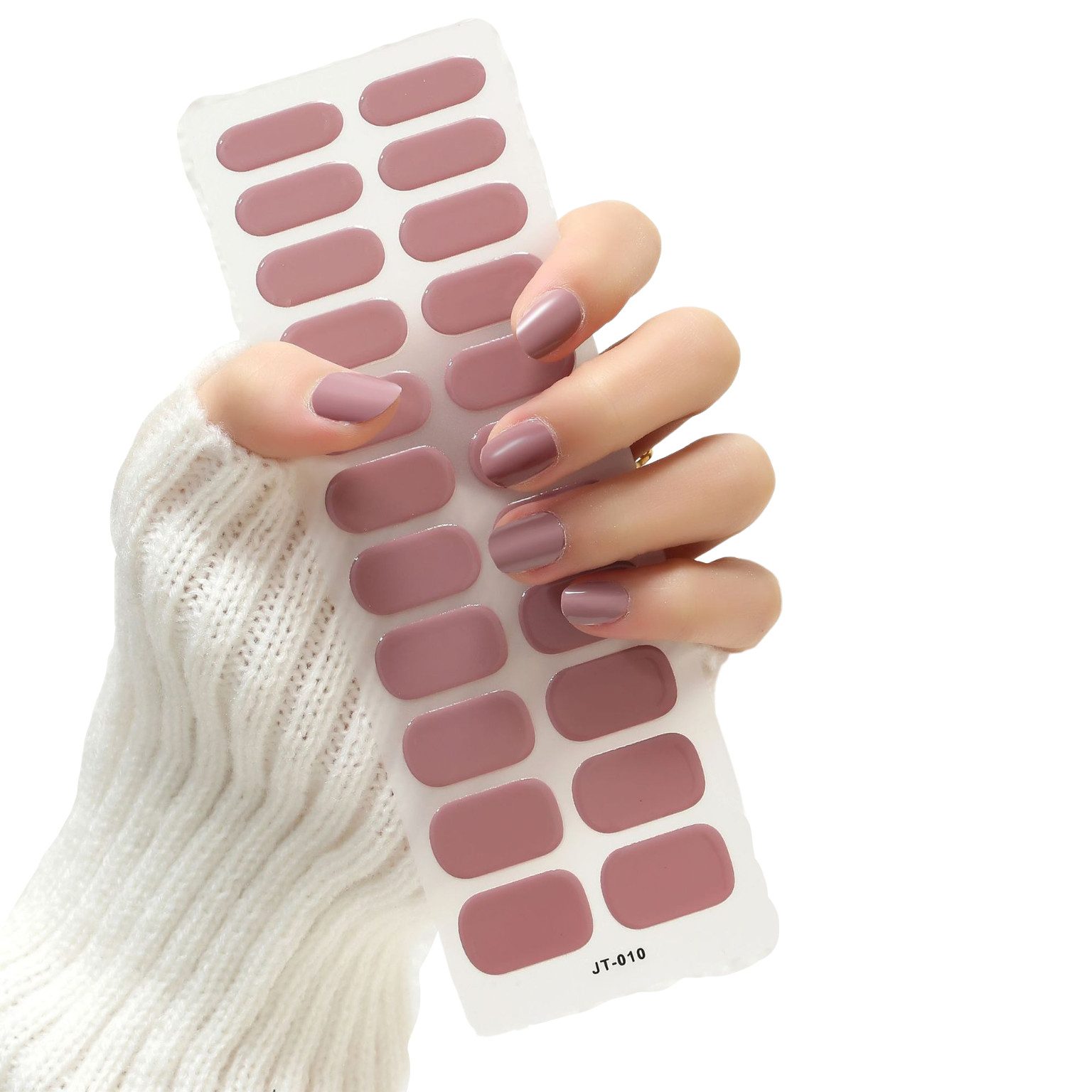 The Beauty House Kunstfingernägel Nagelfolie UV Härtend - Nagelfolie Selbstklebend - UV Nagelfolien, 22 Stück Nagelsticker,Nails Starter Set, Nageldesign