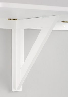 Home affaire Klapptisch Trend, aus weiß lackiertem MDF Holz, platzsparend, Tischplattenstärke 1,8 cm