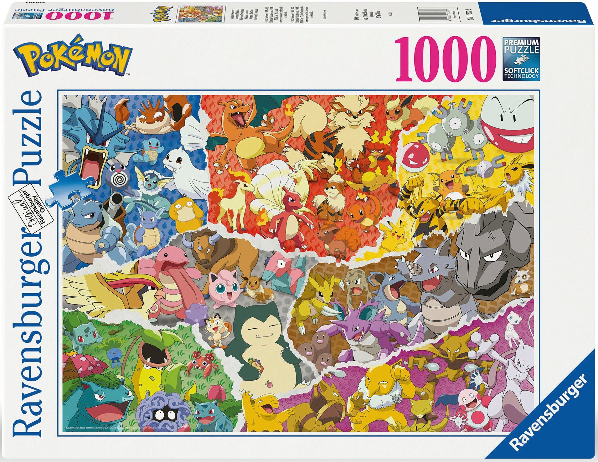 1000 in Abenteuer, Puzzle Made Pokémon Ravensburger Germany Puzzleteile,
