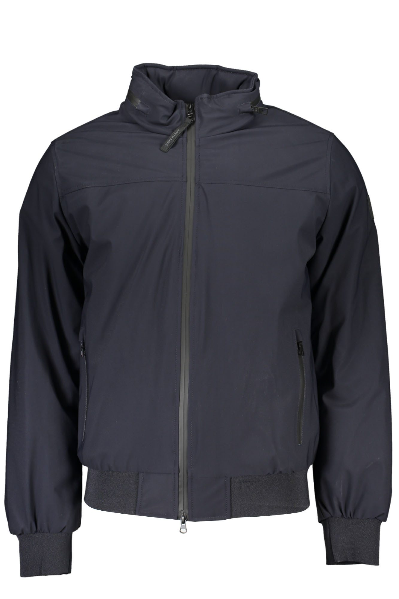North Sails Outdoorjacke Herrenjacke in Blau mit abnehmbarer Kapuze aus recycelten Fasern