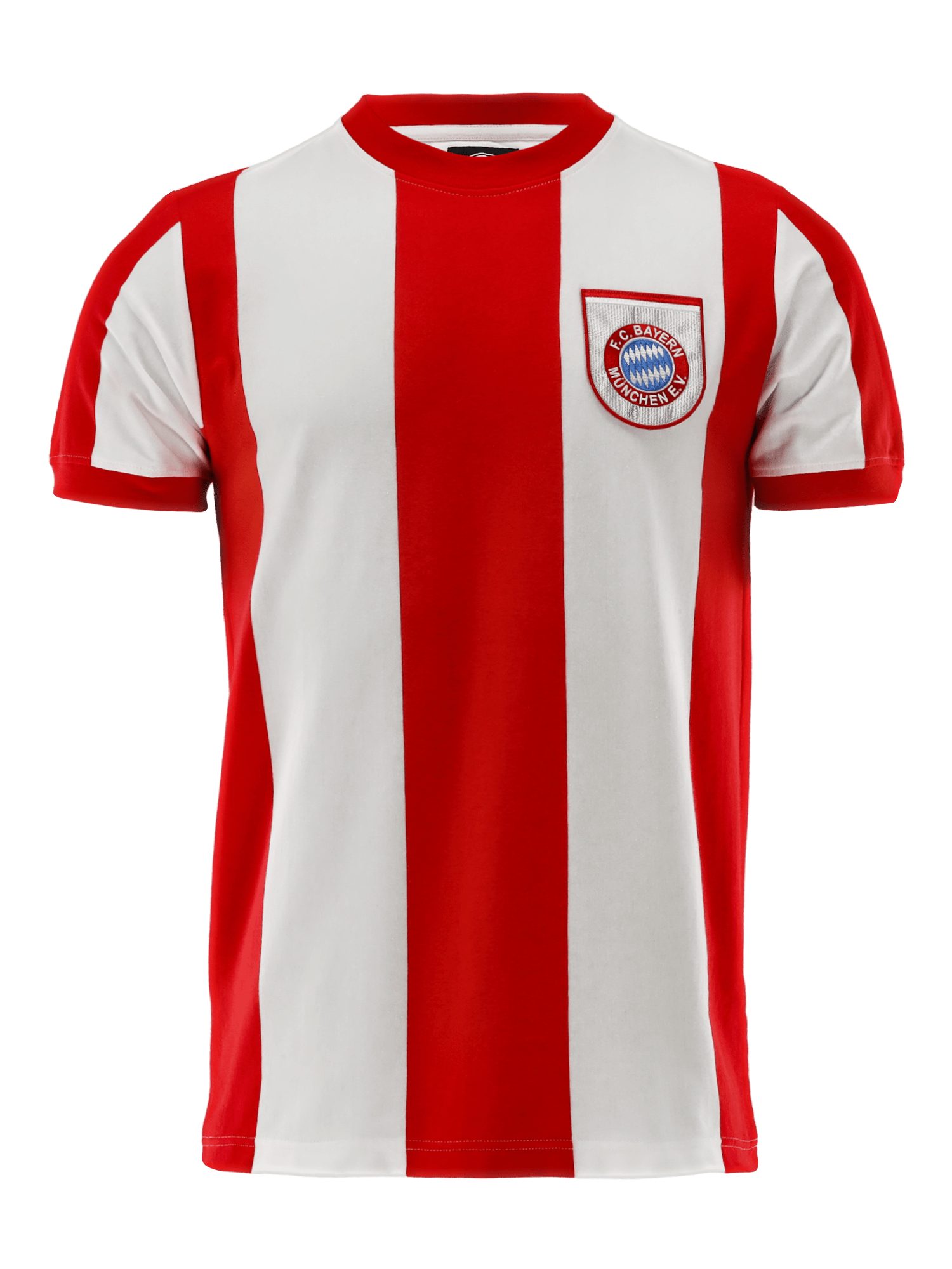T-Shirt FC Bayern München Retro Trikot 1971-72 Rot/Weiß I Fußball Größe S