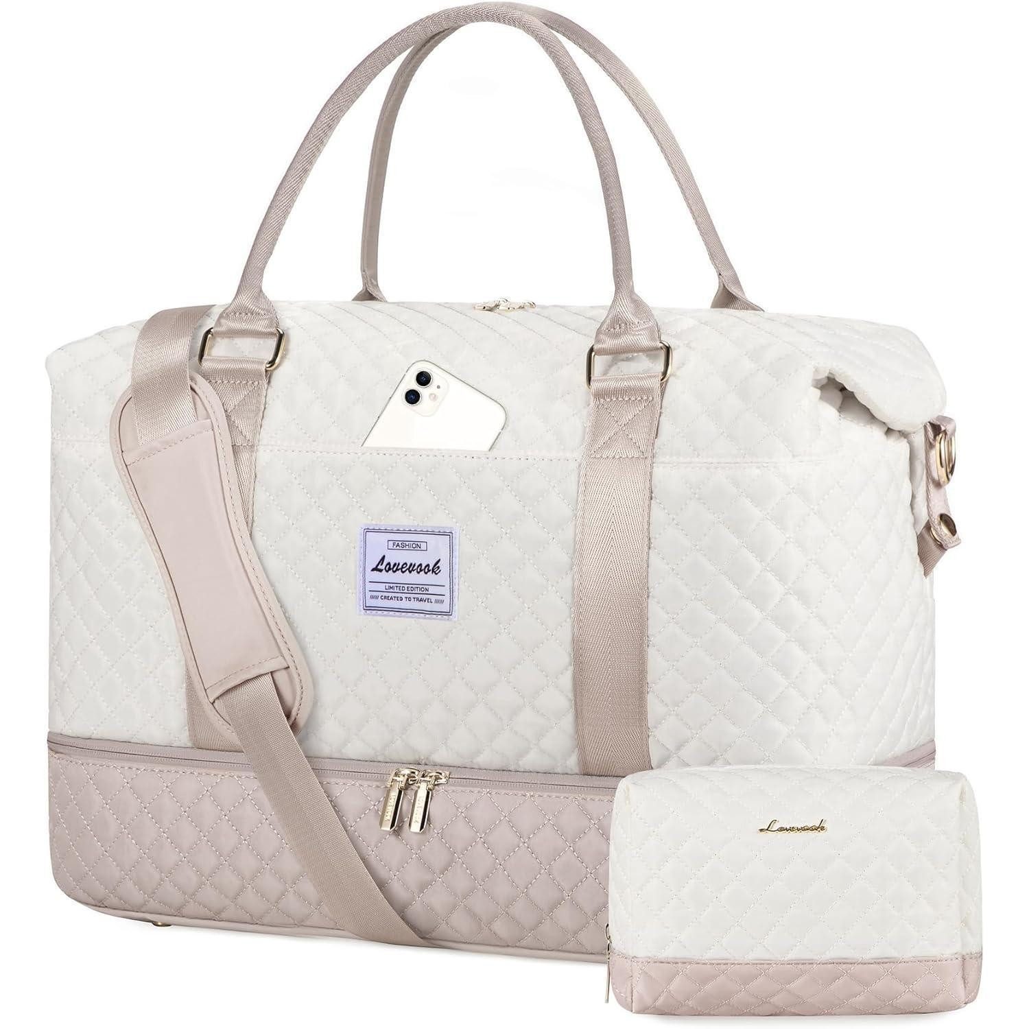 LuxusKollektion Reisetasche Reisetasche Damen Sporttasche mit Schuhfach für Flugzeug Weekender