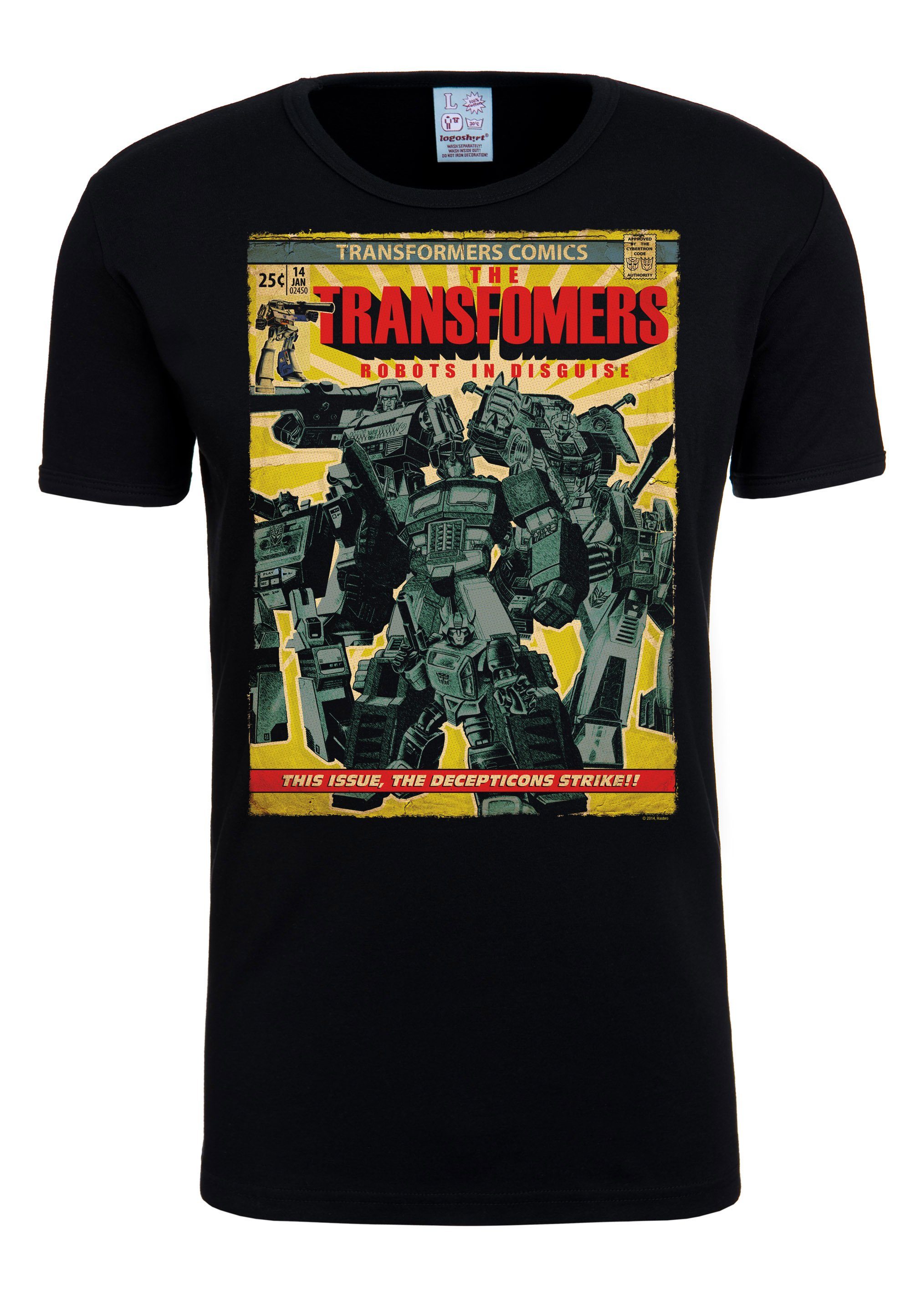 Disguise LOGOSHIRT T-Shirt Transformers-Frontprint großem In Robots mit Transformers -