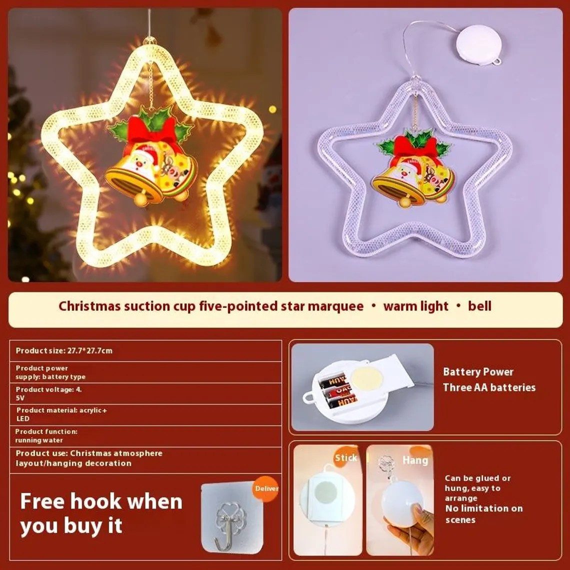 PRIISF LED-Lichterkette LED Weihnachten Beleuchtung Deko günstig online kaufen