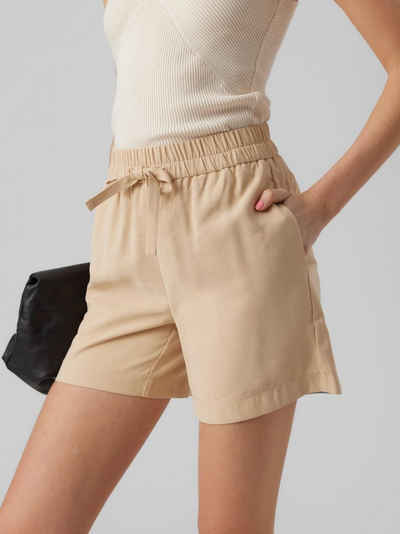 Vero Moda Shorts Legere Sommer Shorts Leichte Stoffhose kurz VMCARMEN 5543 in Beige