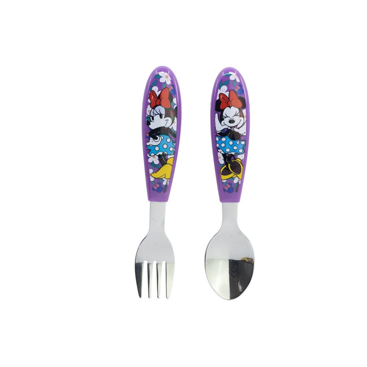 Disney Kinderbesteck Disney Minnie Sunshine Metall-Ergo-Besteckset, 2-tlg. (2-tlg), Edelstahl