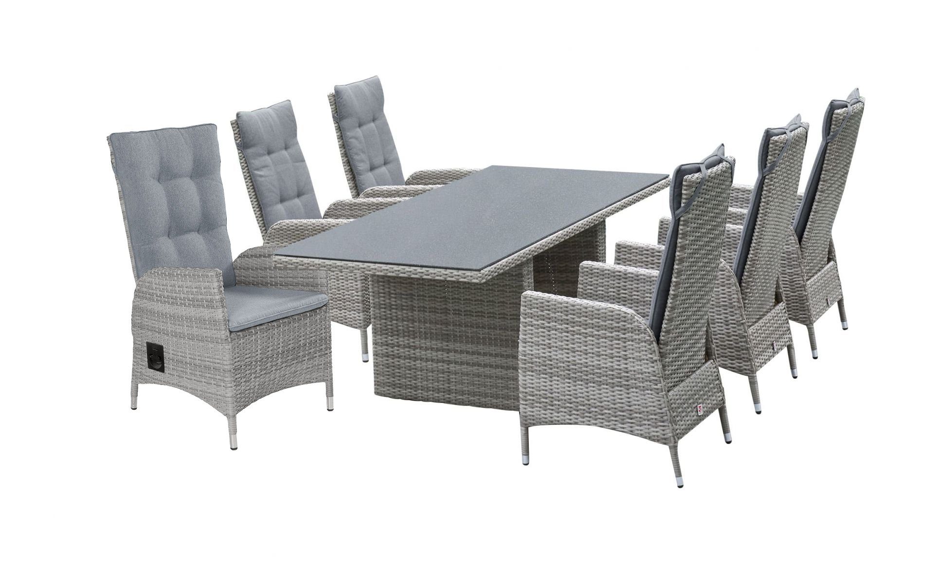 LC Garden Garten-Essgruppe LC Garden »Roma« Gartenset natur Dining Set Sitzgruppe Gartenmöbelset, (6-tlg)