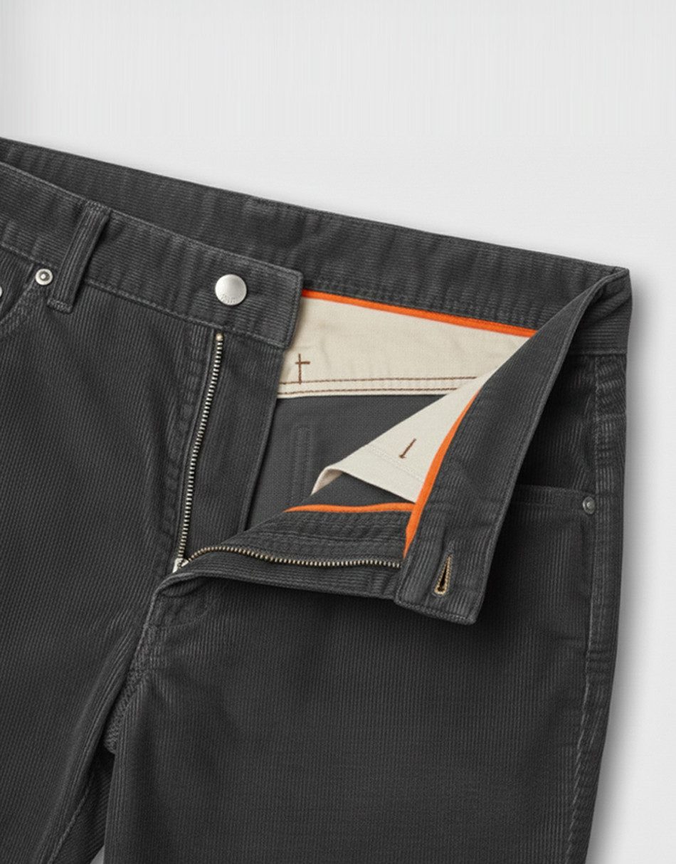 BlauerHafen Cordhose Herren Cordhose 5-Pocket SLIM FIT modisch lässig elastisch – Bild 4 von 4
