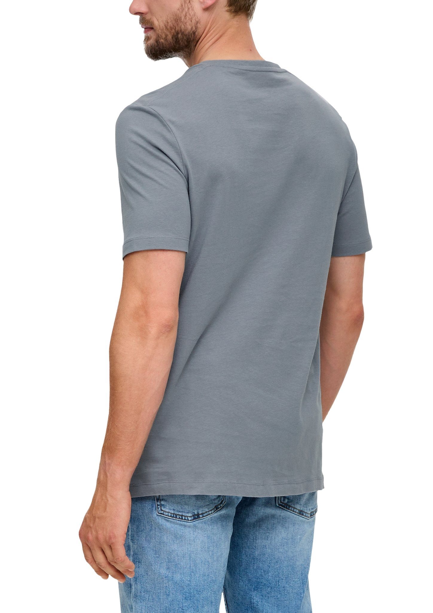 s.Oliver T-Shirt im sportiven mid grey Look