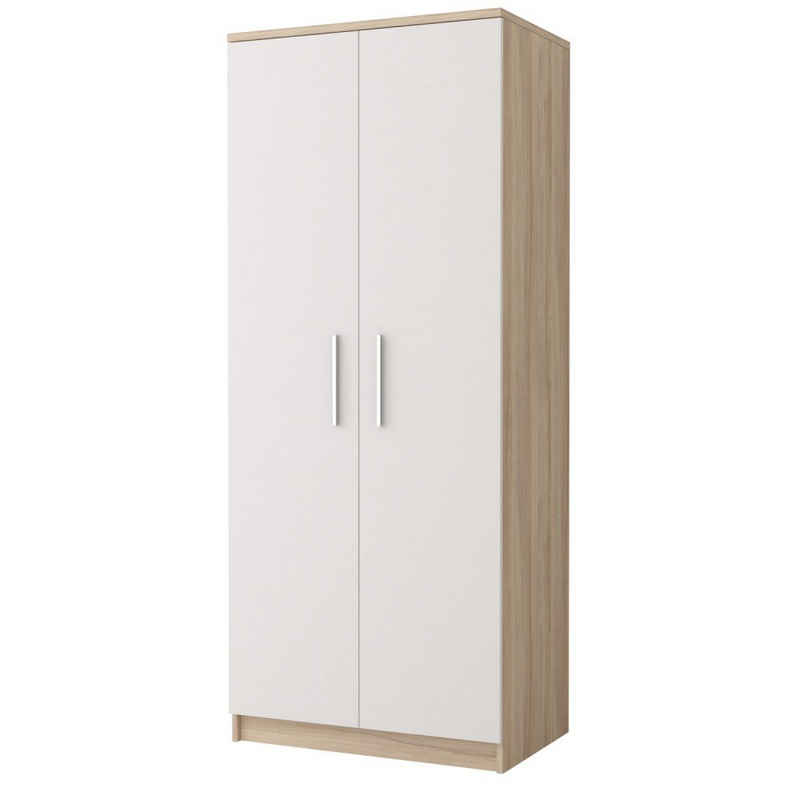 MOEBLO Drehtürenschrank MARSALA 2D (Kleiderschrank 2-türig Schrank Garderobe Schlafzimmer) (HxBxT):193x80x50 cm