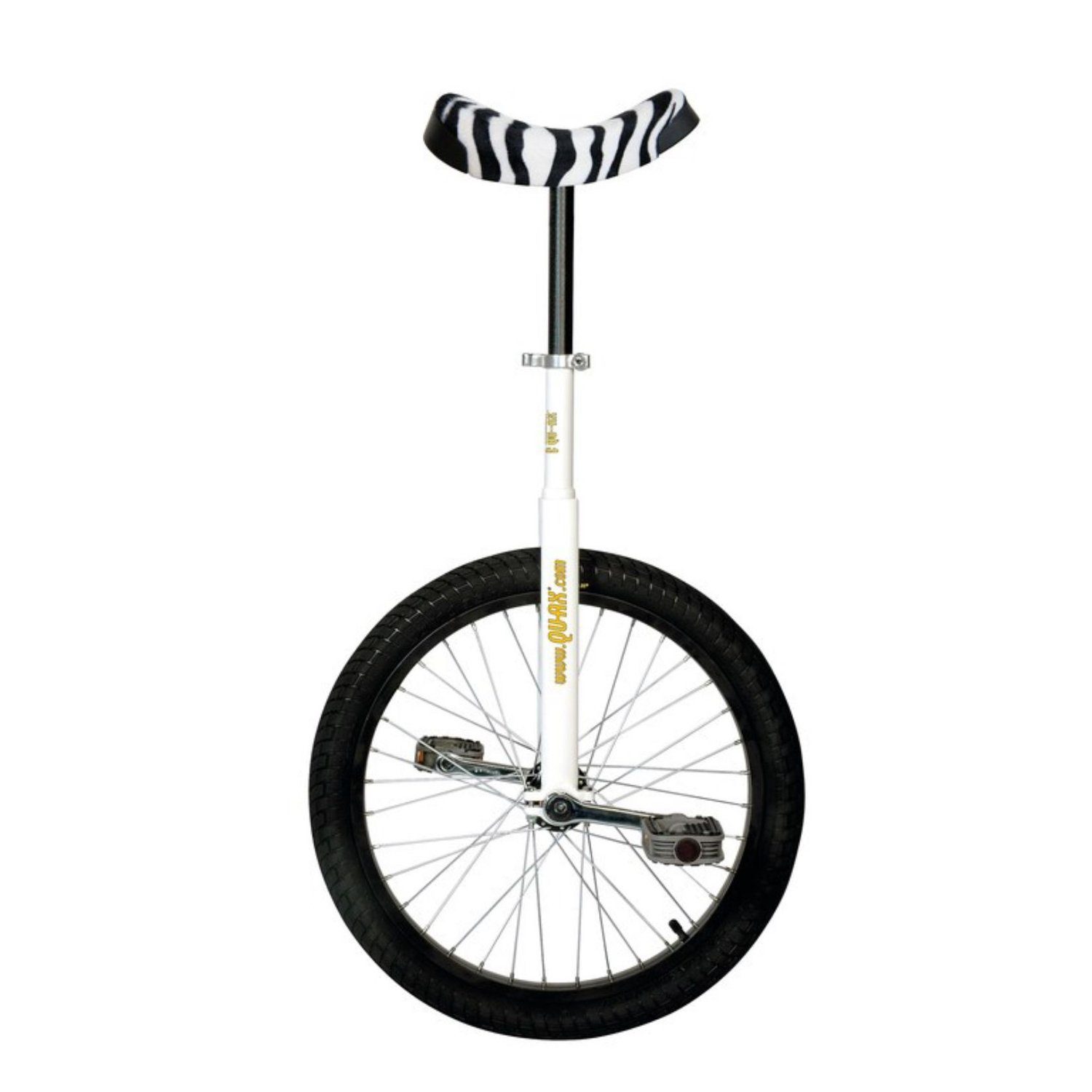 QU-AX Einrad Luxus Einrad 20" Alufelge, Reifen schwarz, Zebra-Sattel