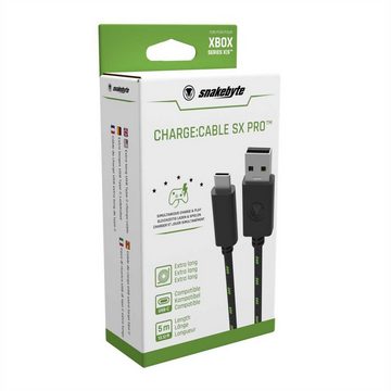 Snakebyte XSX USB CHARGE:CABLE SX PRO (5M) USB-Kabel, (500 cm), für Xbox Series X Controller