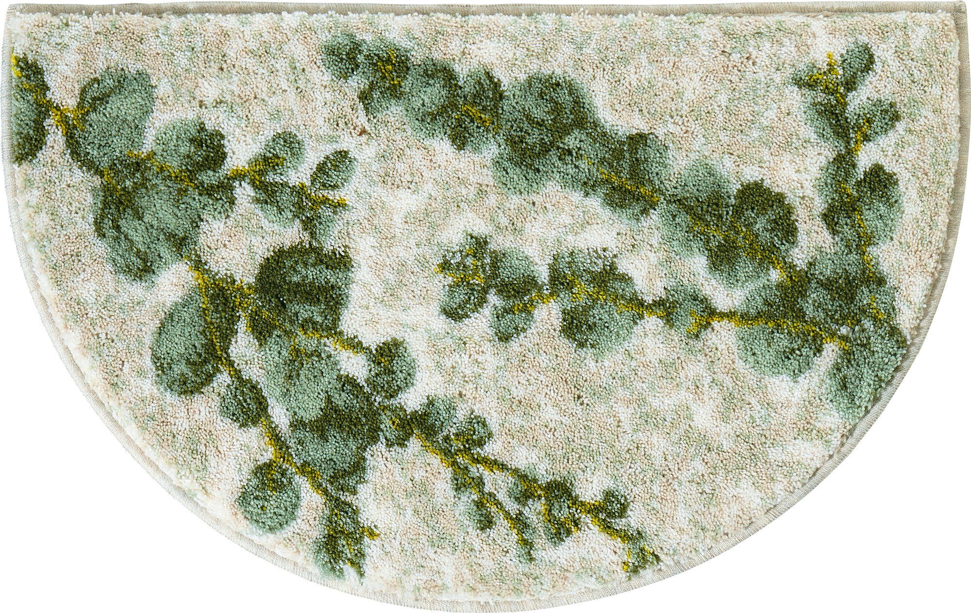 Erwin Müller Badematte Duschvorlage "Eukalyptus" halbrund, Höhe 20 mm, halbrund, gemustert
