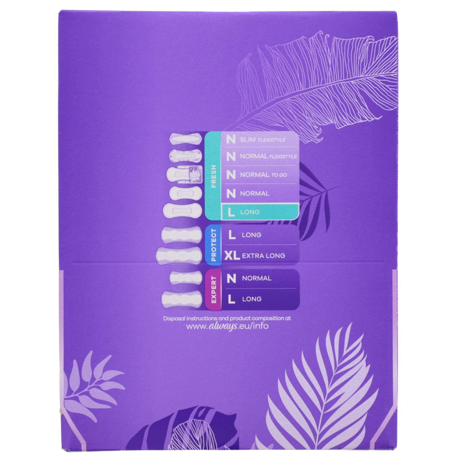 always Slip-Einlage Always Daily Fresh Long Slipeinlagen 52 Stück Pflanzenbasiert Ohne Duf