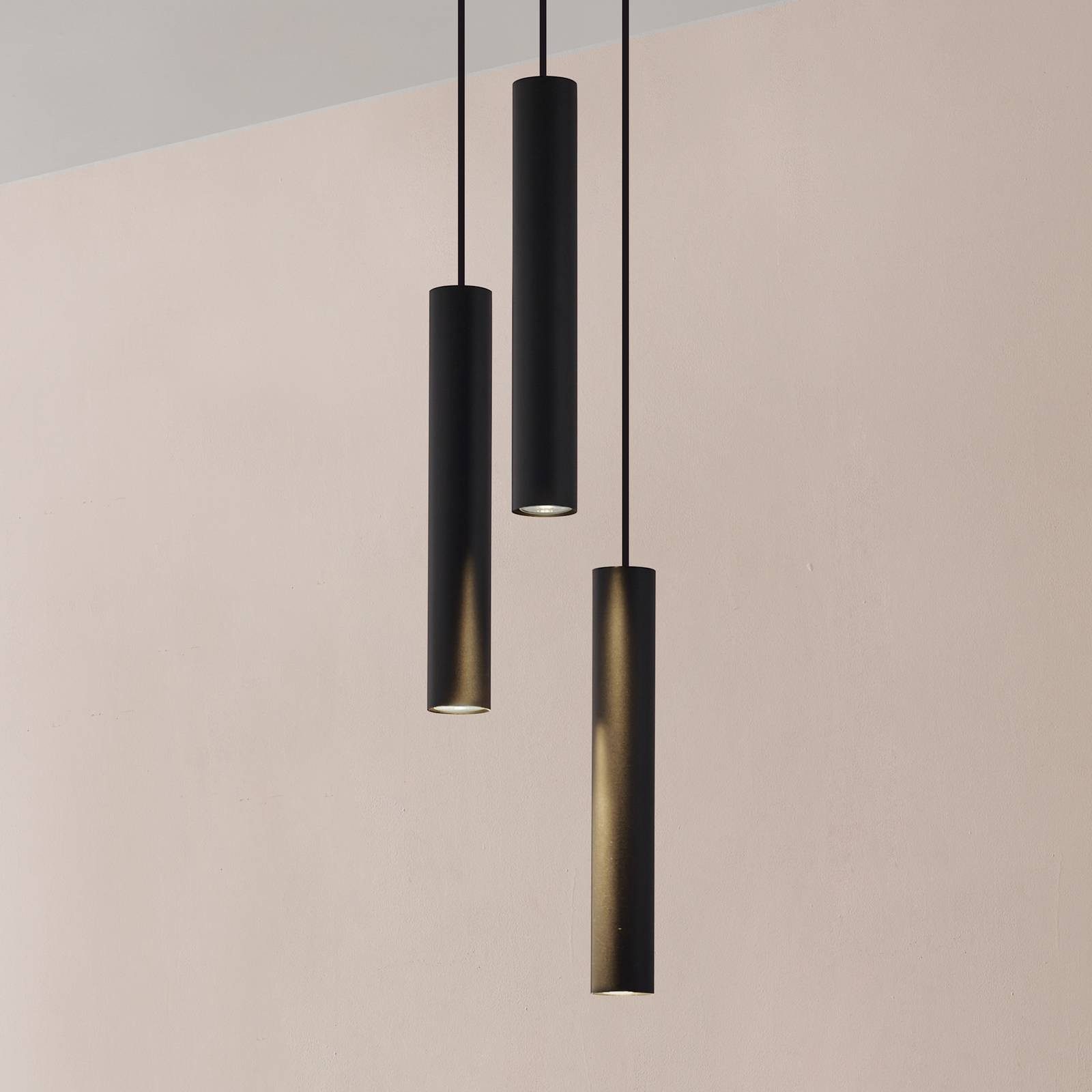 Lindby Hängeleuchte Joffrey, Metall, Schwarz IP20, 3 x 10 W LED