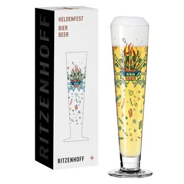 Ritzenhoff Bierglas Heldenfest, Glas, Mehrfarbig H:25cm D:6.5cm Glas