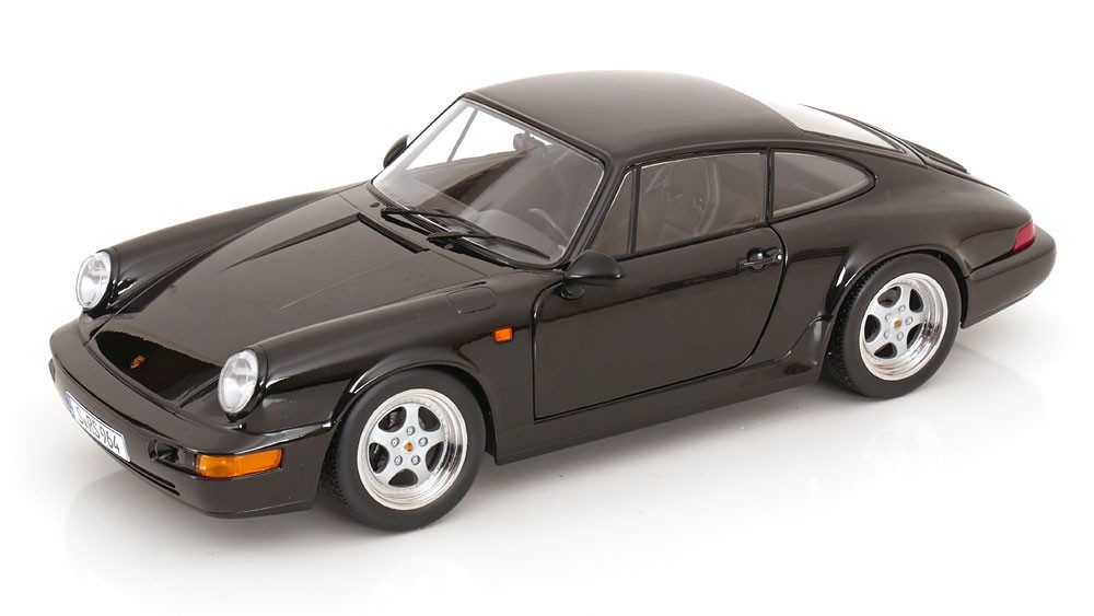KK Scale Modellauto Porsche 911 (964) RS Speedline Felgen 1992 schwarz, Maßstab 1:12