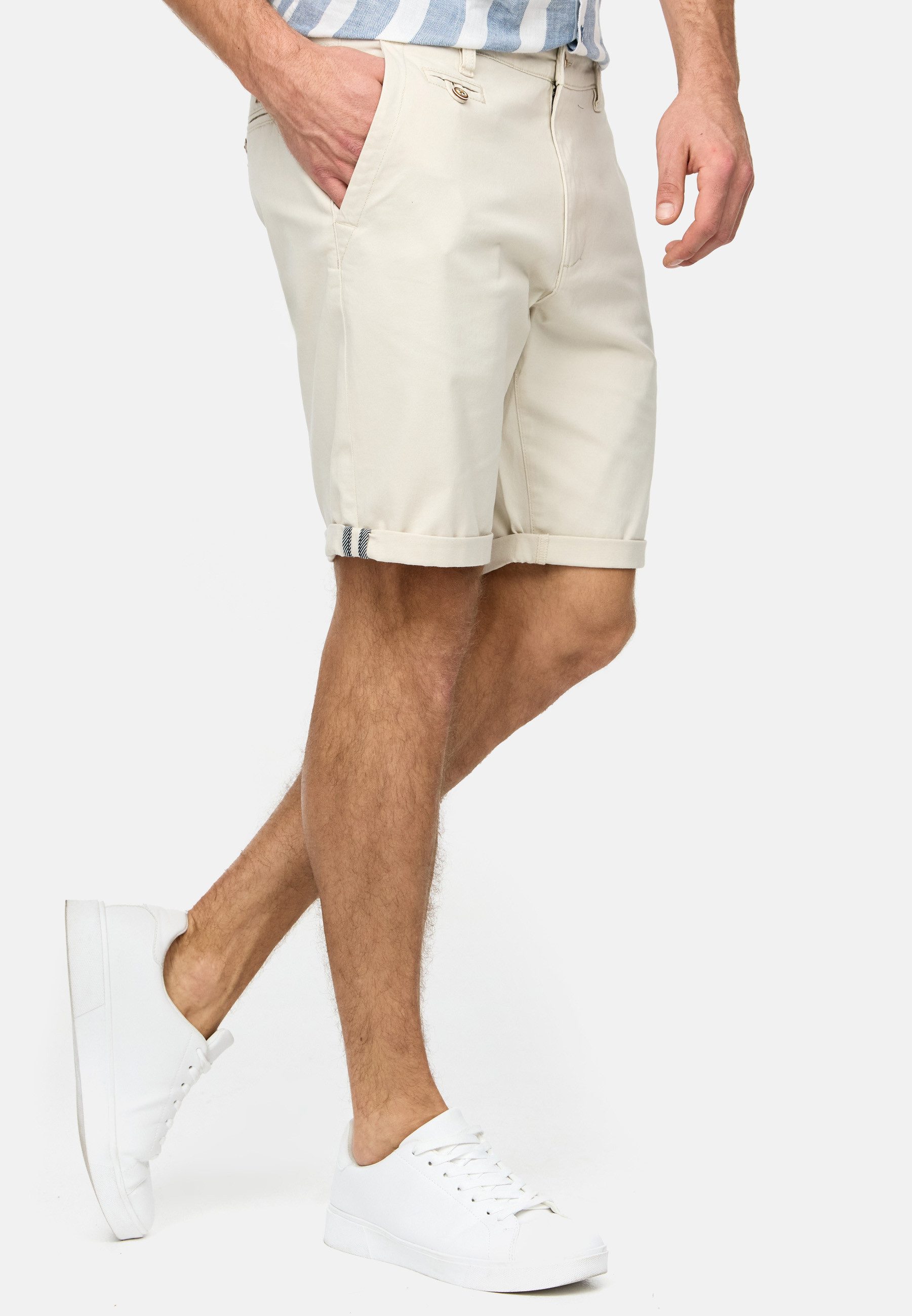 Indicode Chinoshorts Herren Cuba Chino Shorts Herrenshorts aus Baumwollgemisch